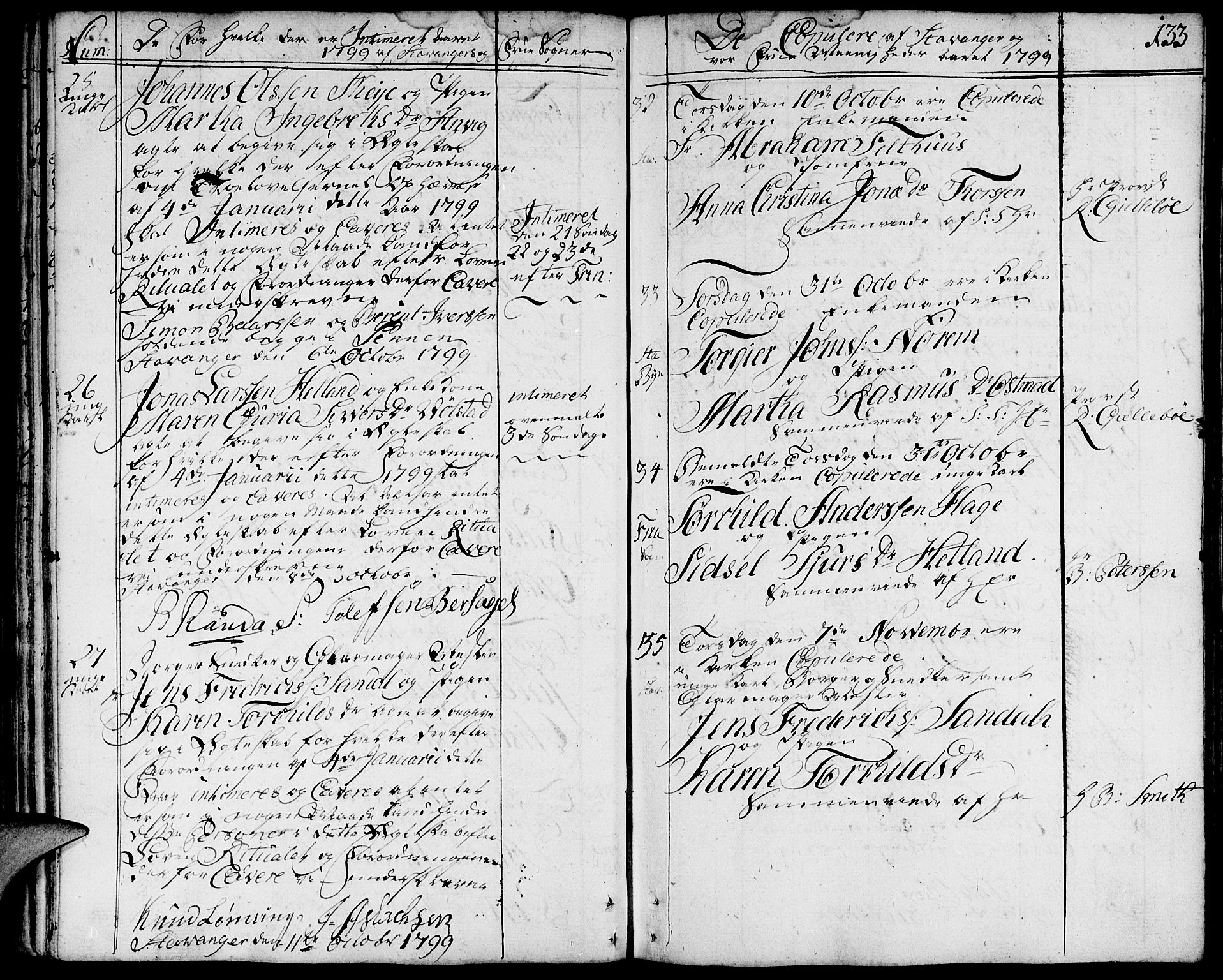 Domkirken sokneprestkontor, SAST/A-101812/001/30/30BA/L0006: Parish register (official) no. A 6, 1783-1815, p. 133
