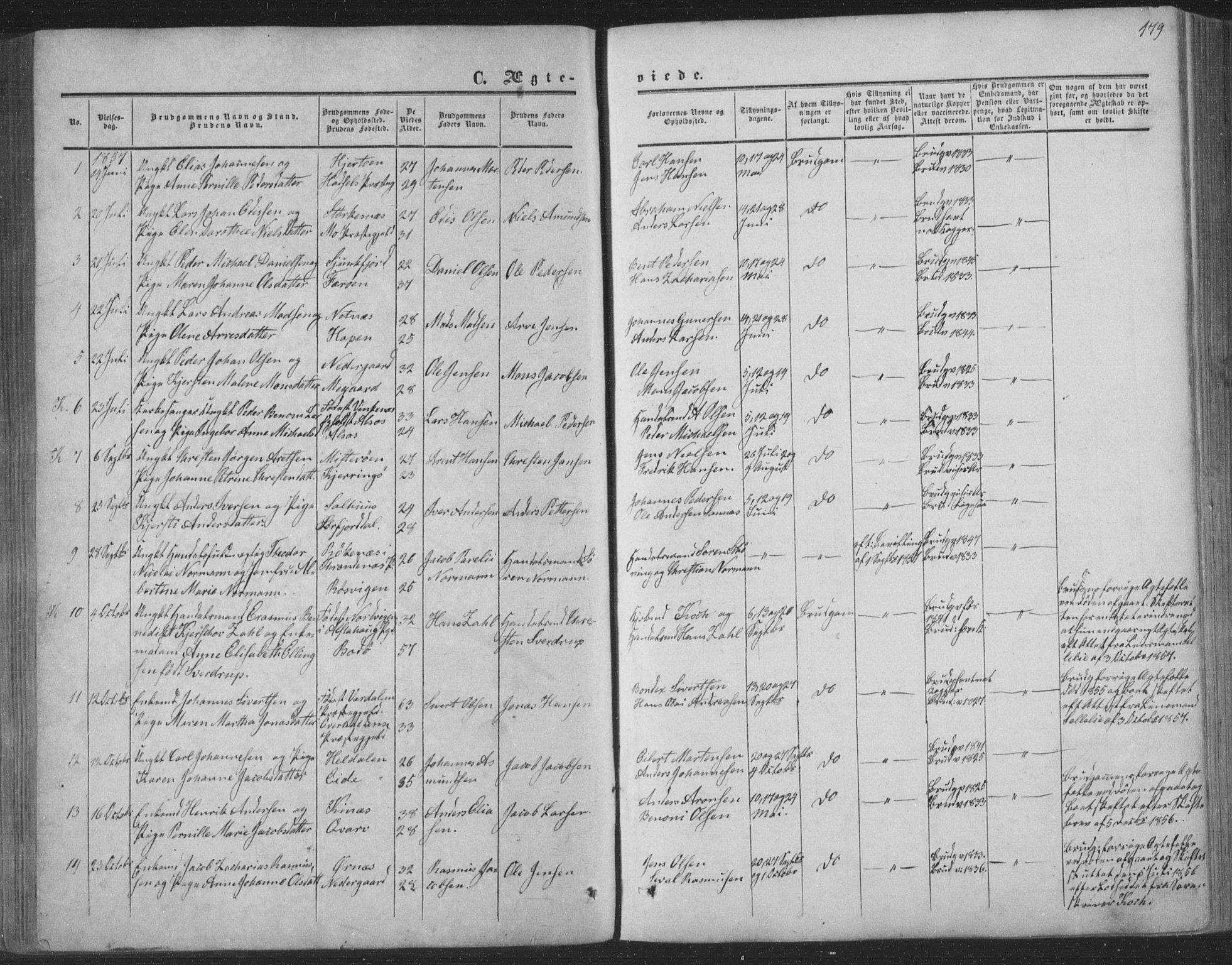 Ministerialprotokoller, klokkerbøker og fødselsregistre - Nordland, AV/SAT-A-1459/853/L0770: Parish register (official) no. 853A09, 1857-1870, p. 179