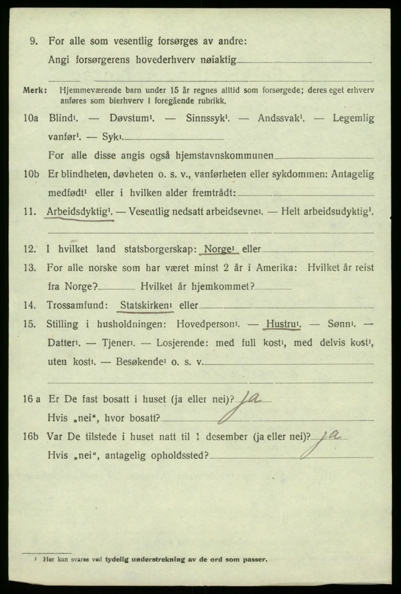 SAB, 1920 census for Herdla, 1920, p. 2388