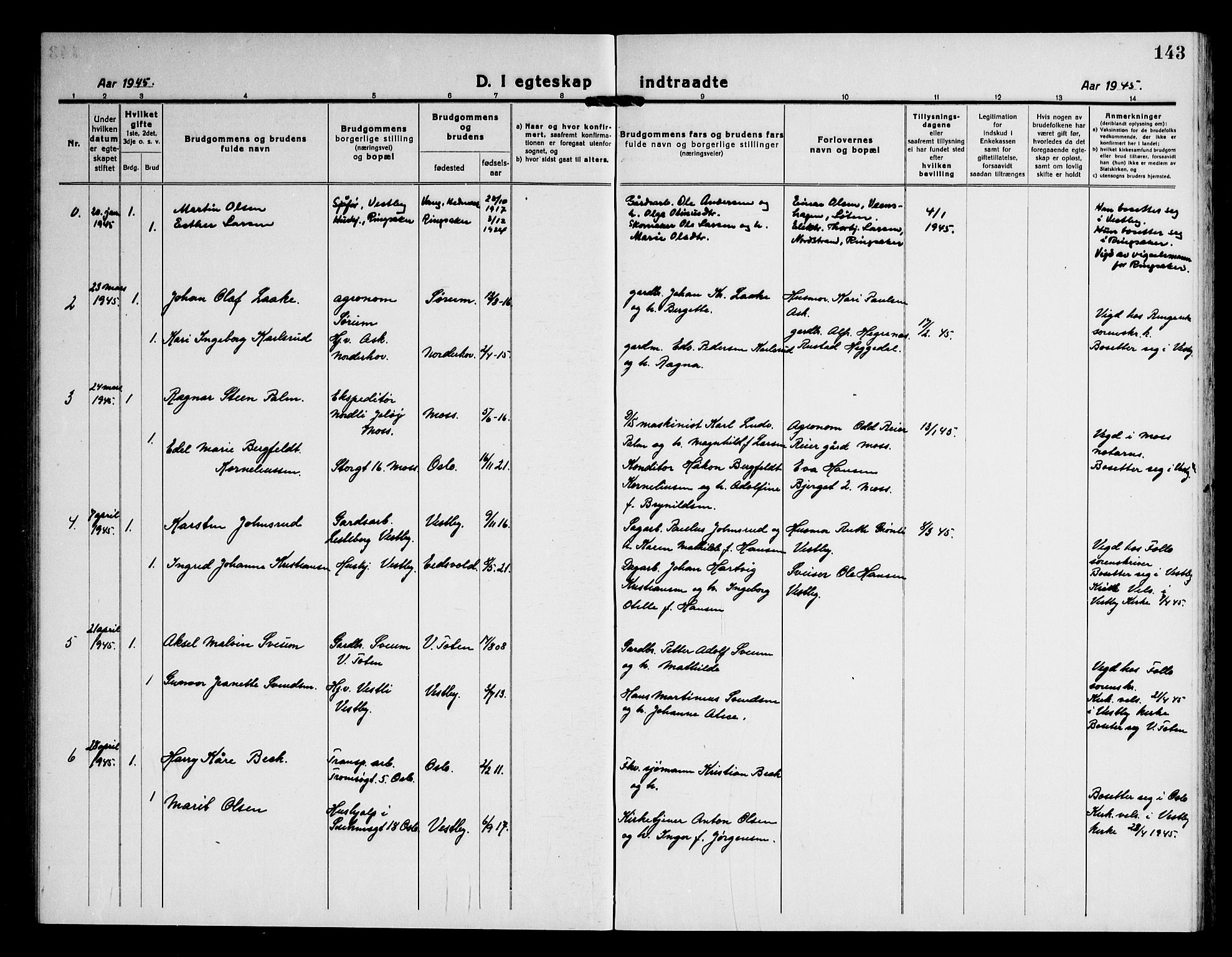 Vestby prestekontor Kirkebøker, AV/SAO-A-10893/G/Ga/L0003: Parish register (copy) no. I 3, 1917-1947, p. 143