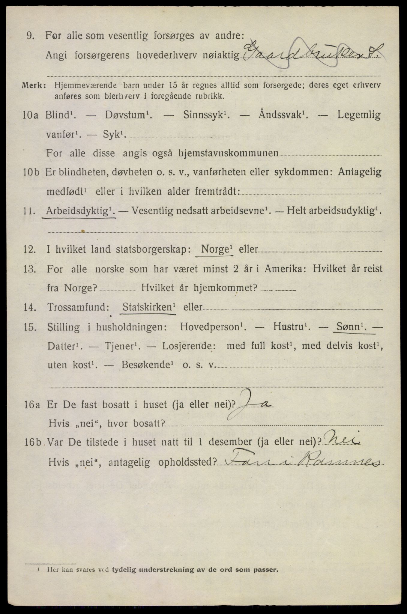 SAKO, 1920 census for Ramnes, 1920, p. 1465