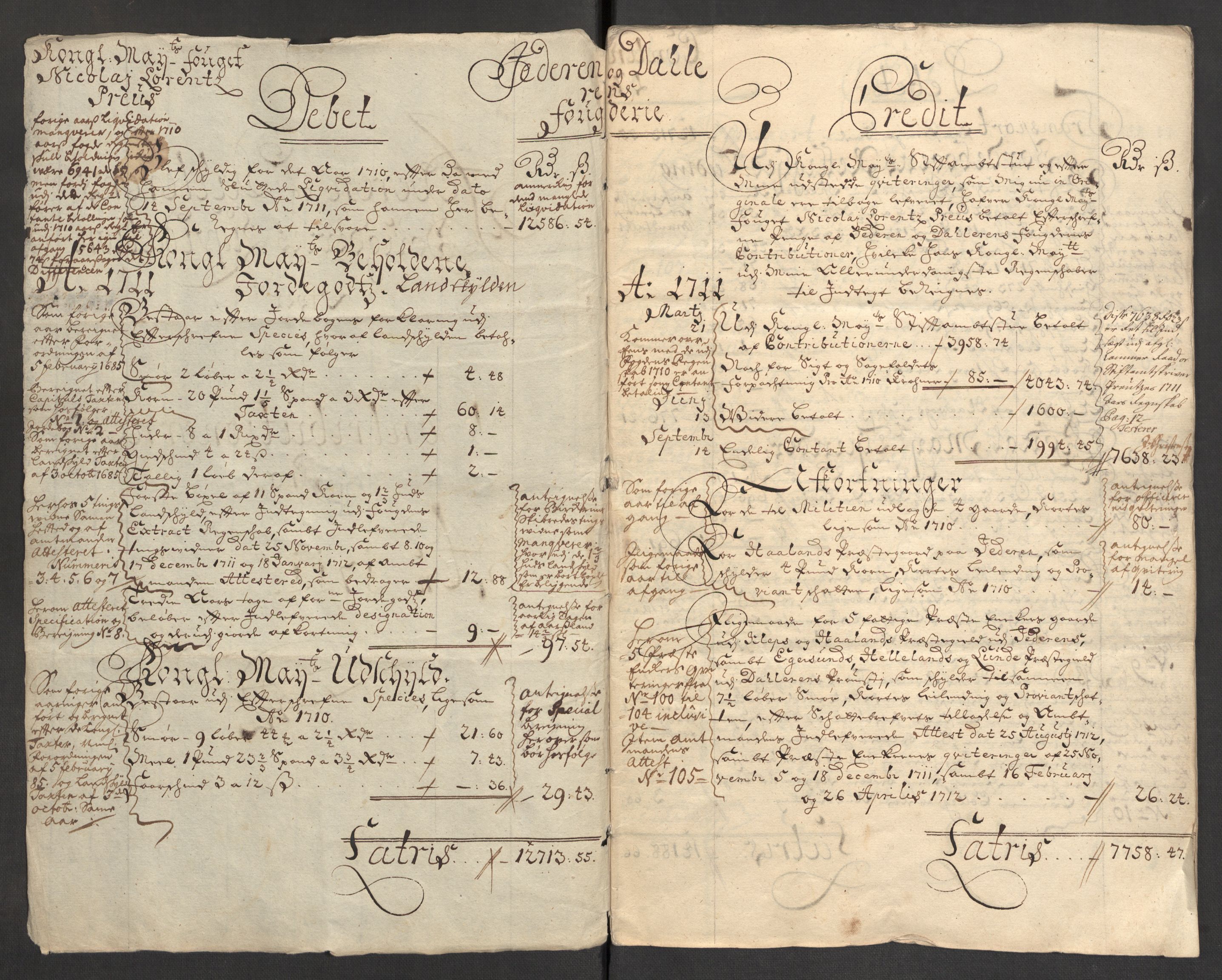 Rentekammeret inntil 1814, Reviderte regnskaper, Fogderegnskap, AV/RA-EA-4092/R46/L2735: Fogderegnskap Jæren og Dalane, 1711, p. 4