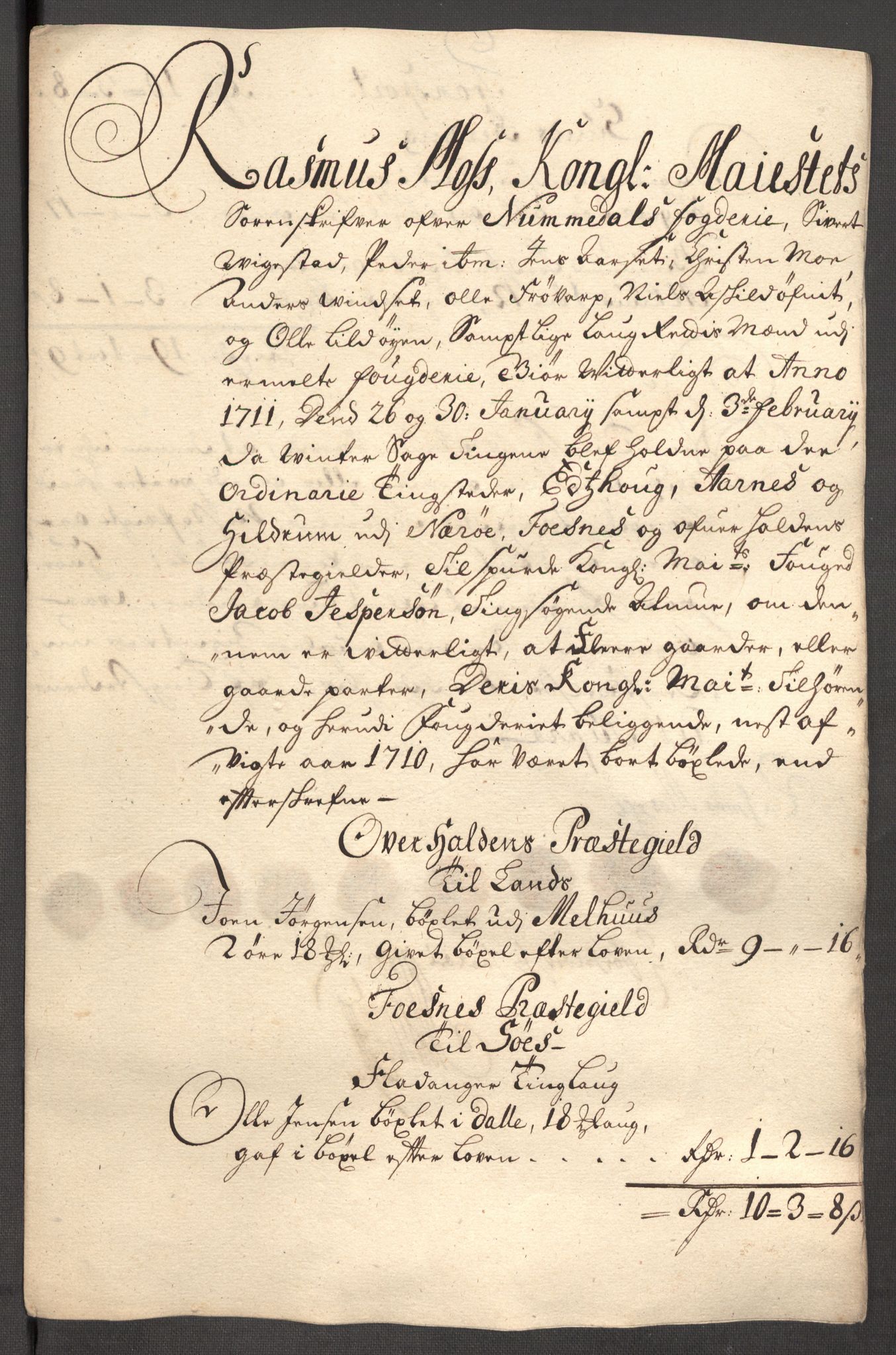 Rentekammeret inntil 1814, Reviderte regnskaper, Fogderegnskap, AV/RA-EA-4092/R64/L4431: Fogderegnskap Namdal, 1709-1710, p. 401