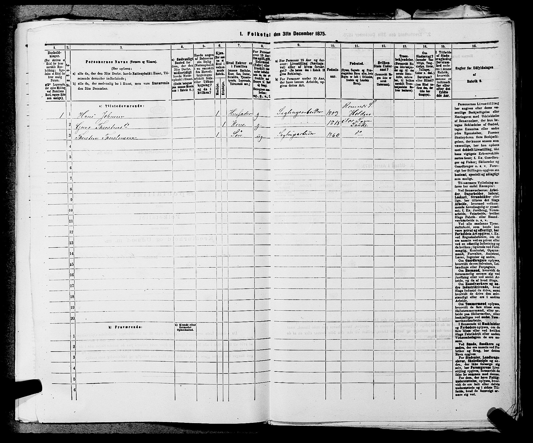 SAKO, 1875 census for 0819P Holla, 1875, p. 1095