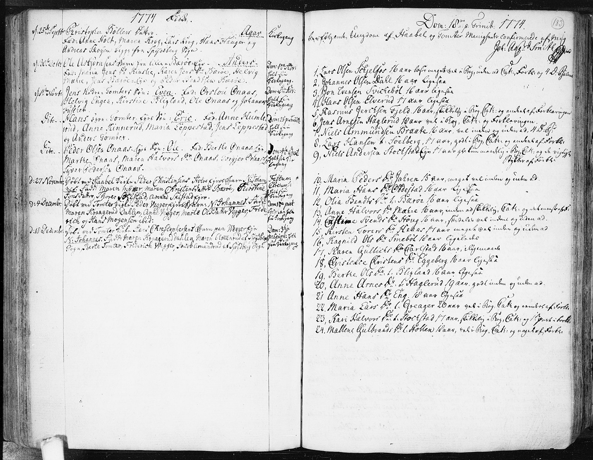 Hobøl prestekontor Kirkebøker, AV/SAO-A-2002/F/Fa/L0001: Parish register (official) no. I 1, 1733-1814, p. 183