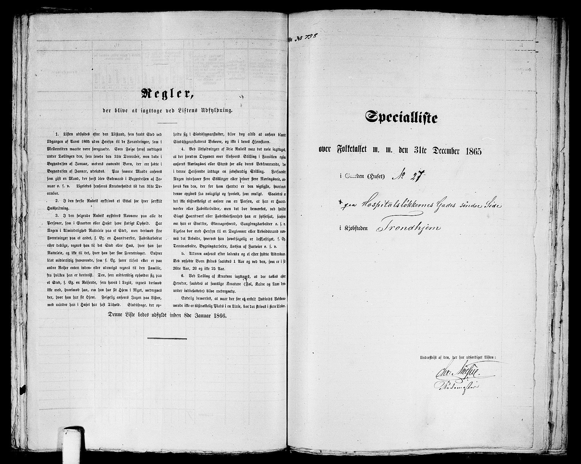 RA, 1865 census for Trondheim, 1865, p. 1525