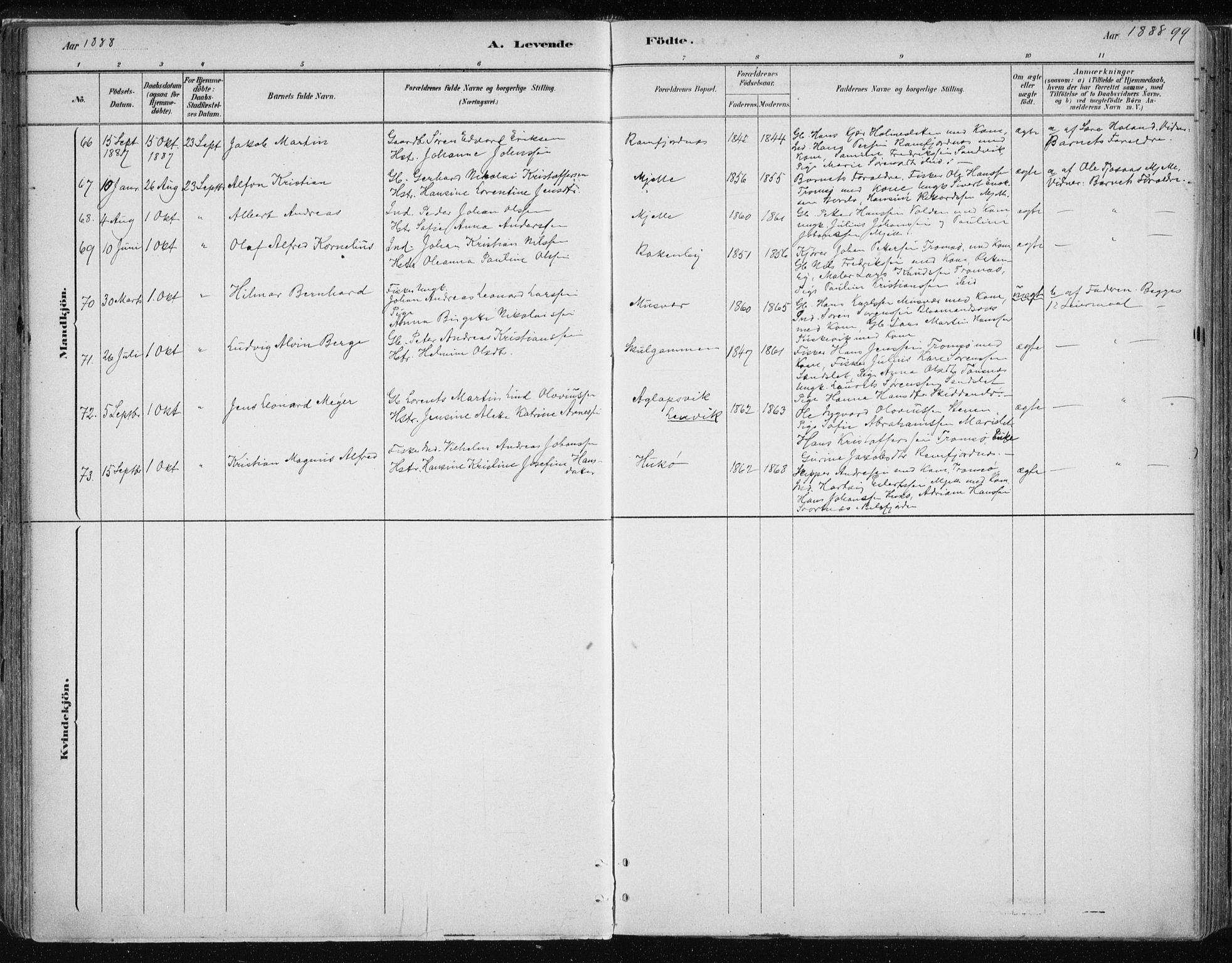 Tromsøysund sokneprestkontor, SATØ/S-1304/G/Ga/L0004kirke: Parish register (official) no. 4, 1880-1888, p. 99