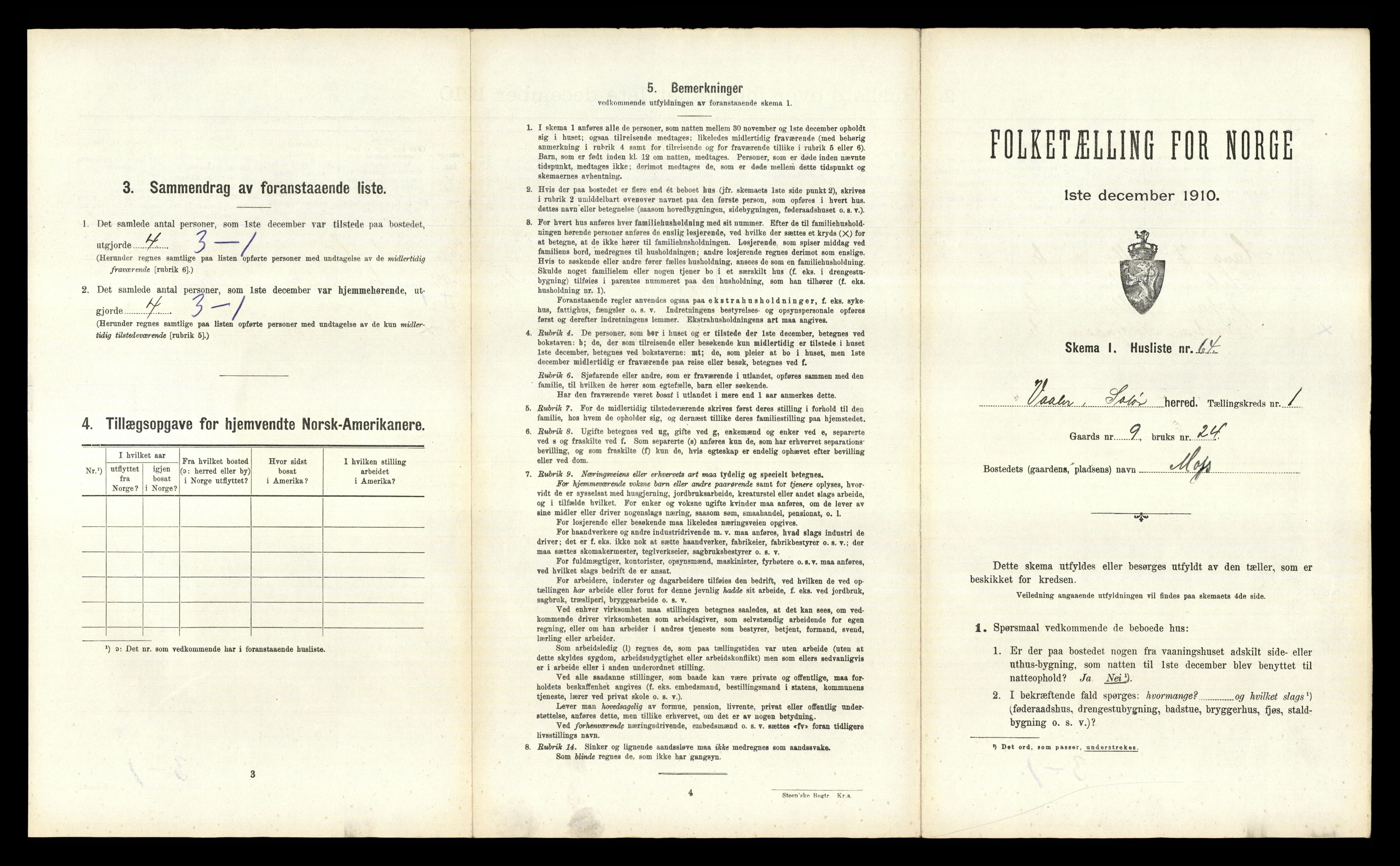 RA, 1910 census for Våler, 1910, p. 163