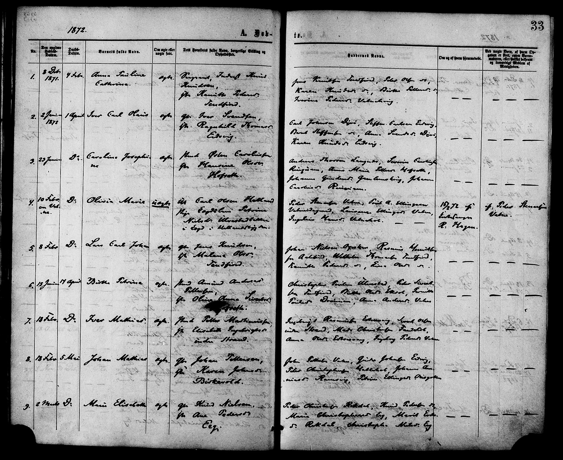 Ministerialprotokoller, klokkerbøker og fødselsregistre - Møre og Romsdal, AV/SAT-A-1454/525/L0373: Parish register (official) no. 525A03, 1864-1879, p. 33