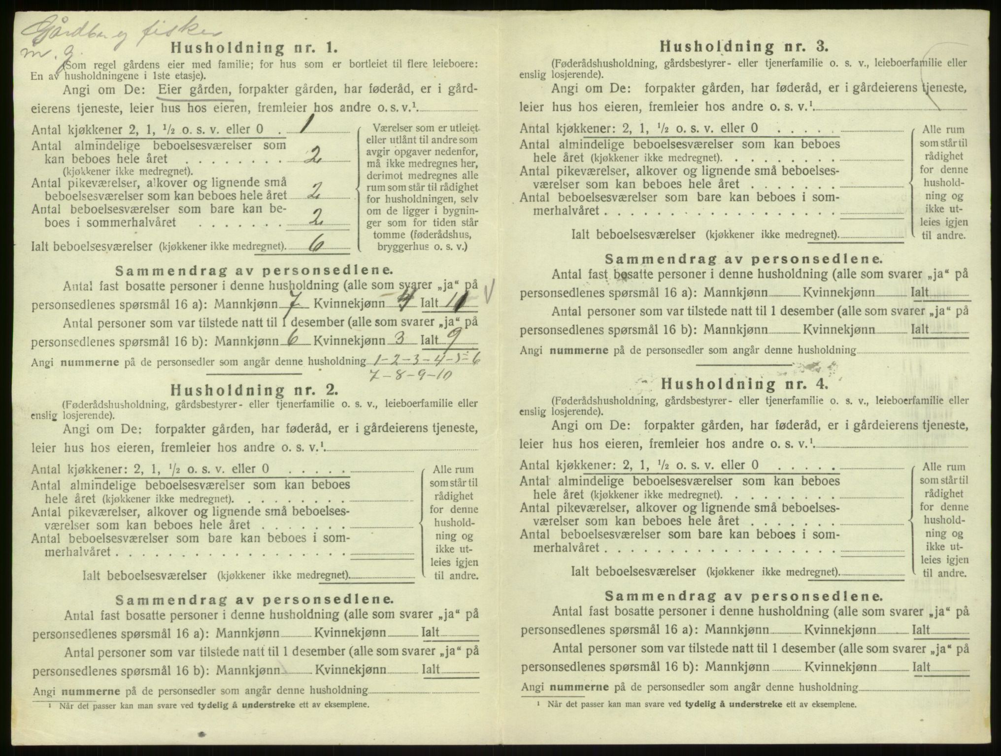 SAB, 1920 census for Hosanger, 1920, p. 774