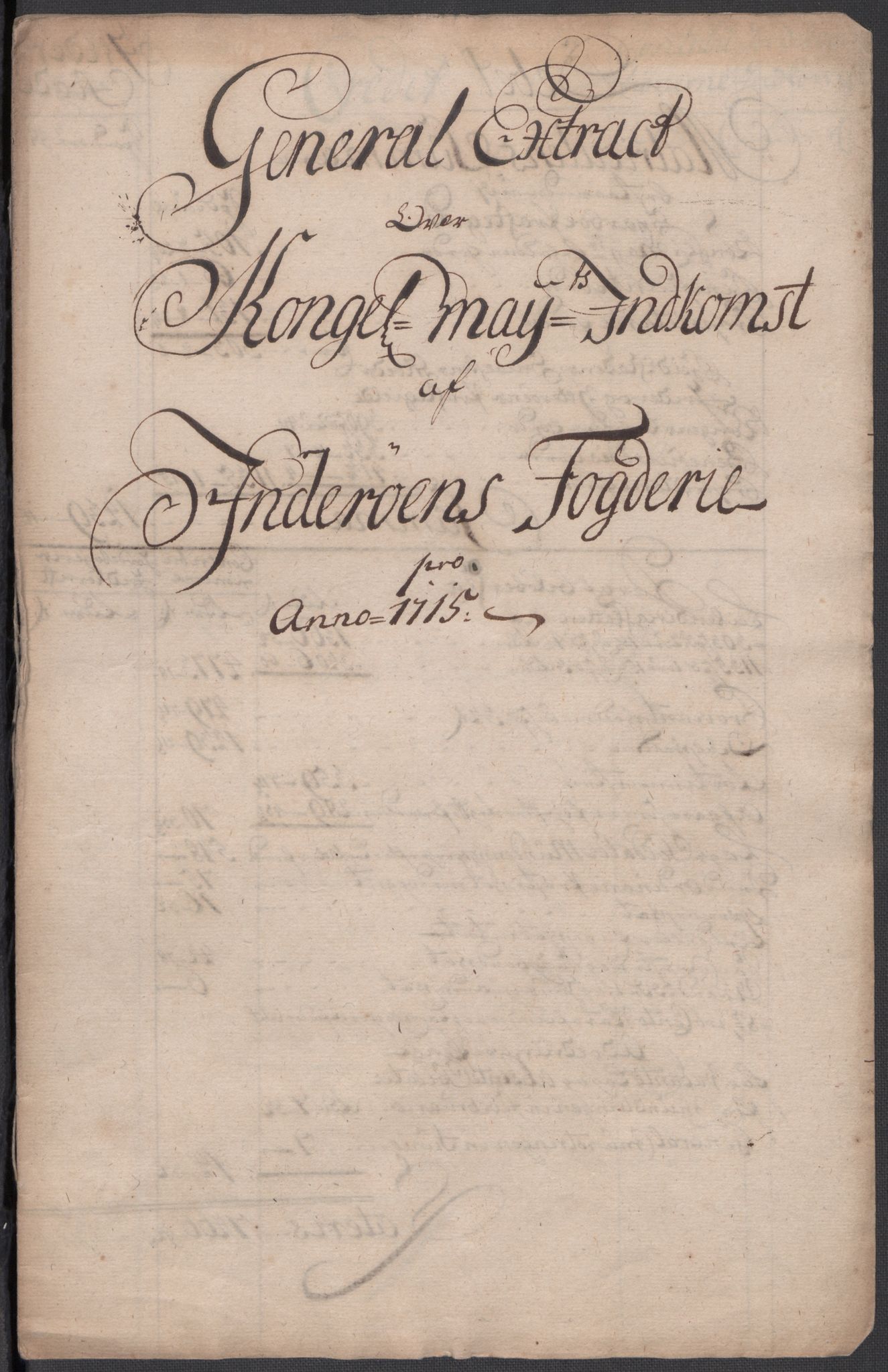 Rentekammeret inntil 1814, Reviderte regnskaper, Fogderegnskap, AV/RA-EA-4092/R63/L4323: Fogderegnskap Inderøy, 1715, p. 11