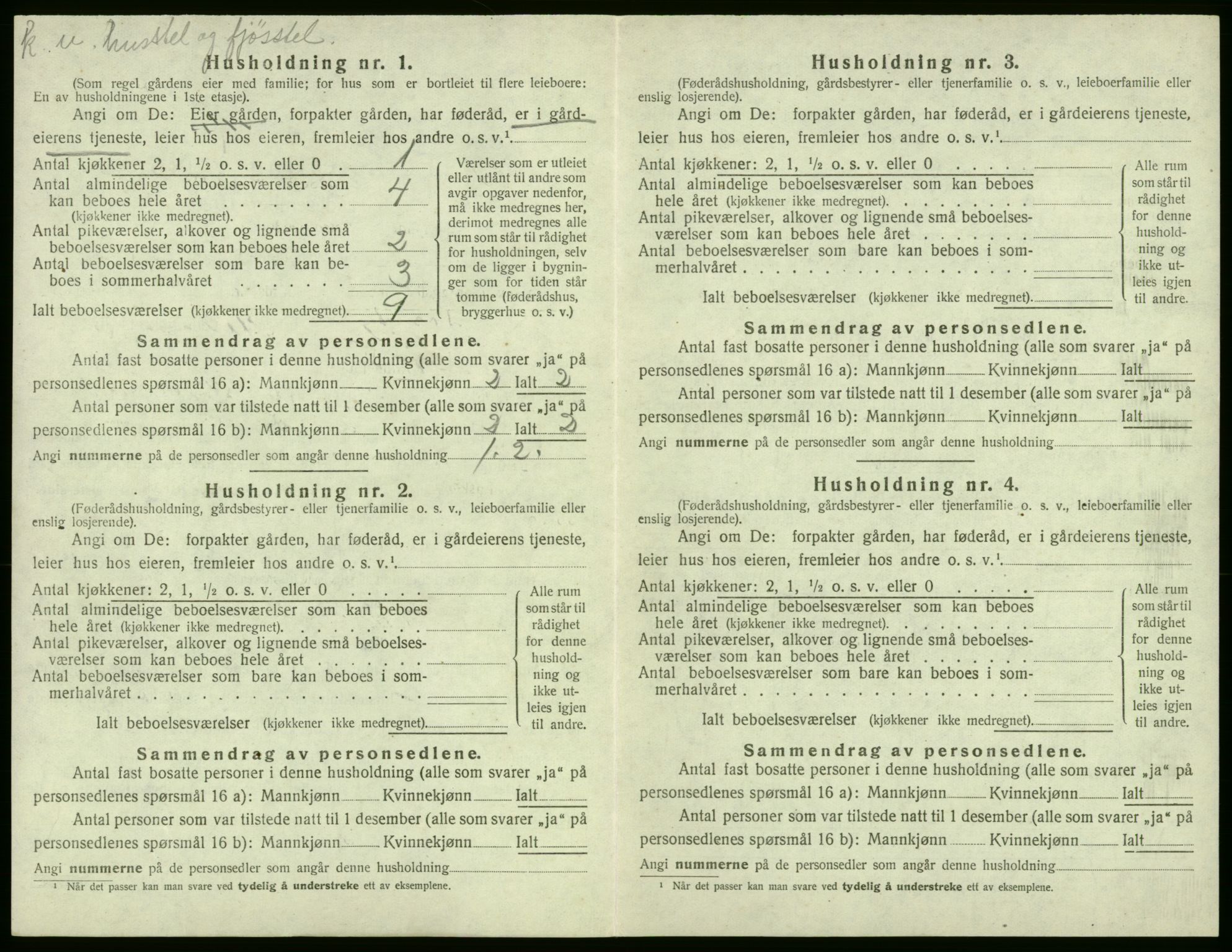 SAB, 1920 census for Stord, 1920, p. 920