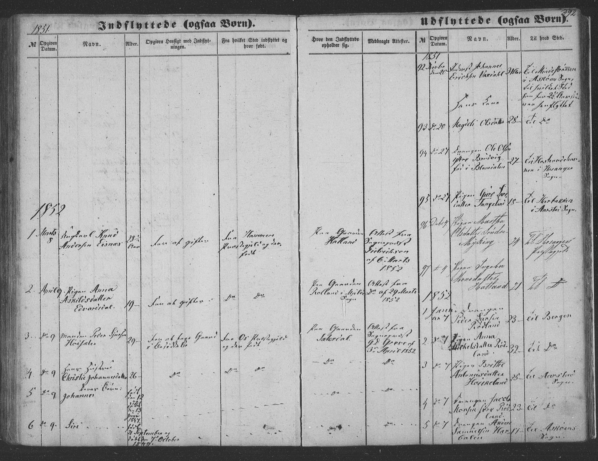 Haus sokneprestembete, SAB/A-75601/H/Haa: Parish register (official) no. A 16 II, 1848-1857, p. 392