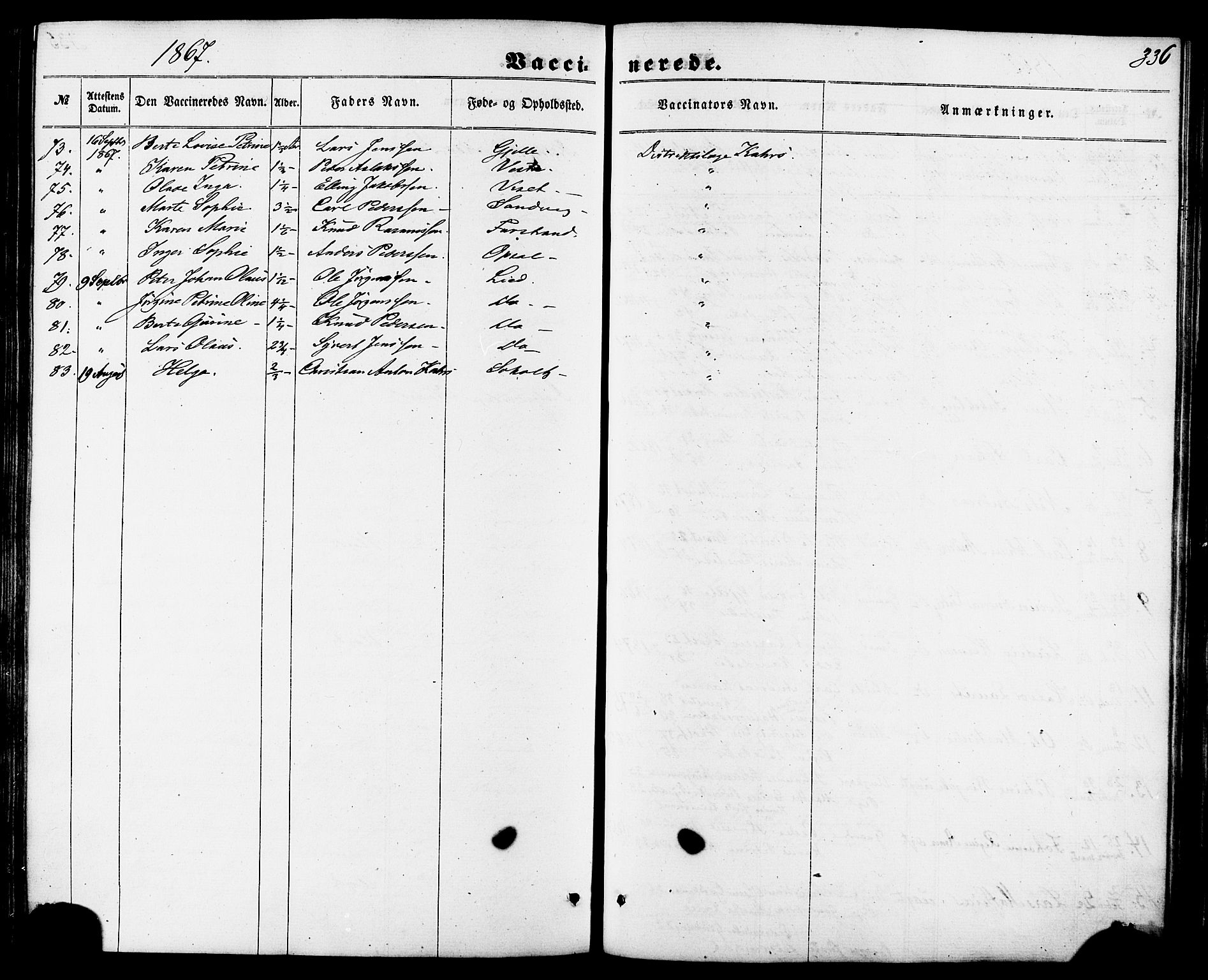 Ministerialprotokoller, klokkerbøker og fødselsregistre - Møre og Romsdal, AV/SAT-A-1454/522/L0314: Parish register (official) no. 522A09, 1863-1877, p. 336