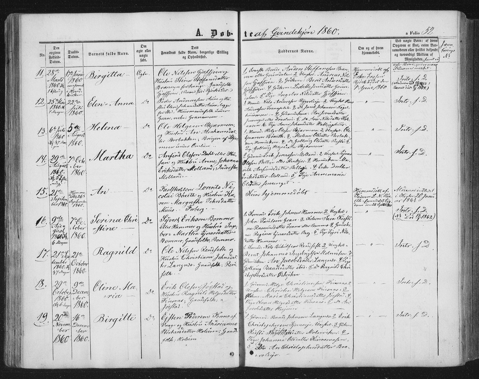 Ministerialprotokoller, klokkerbøker og fødselsregistre - Nord-Trøndelag, AV/SAT-A-1458/749/L0472: Parish register (official) no. 749A06, 1857-1873, p. 52