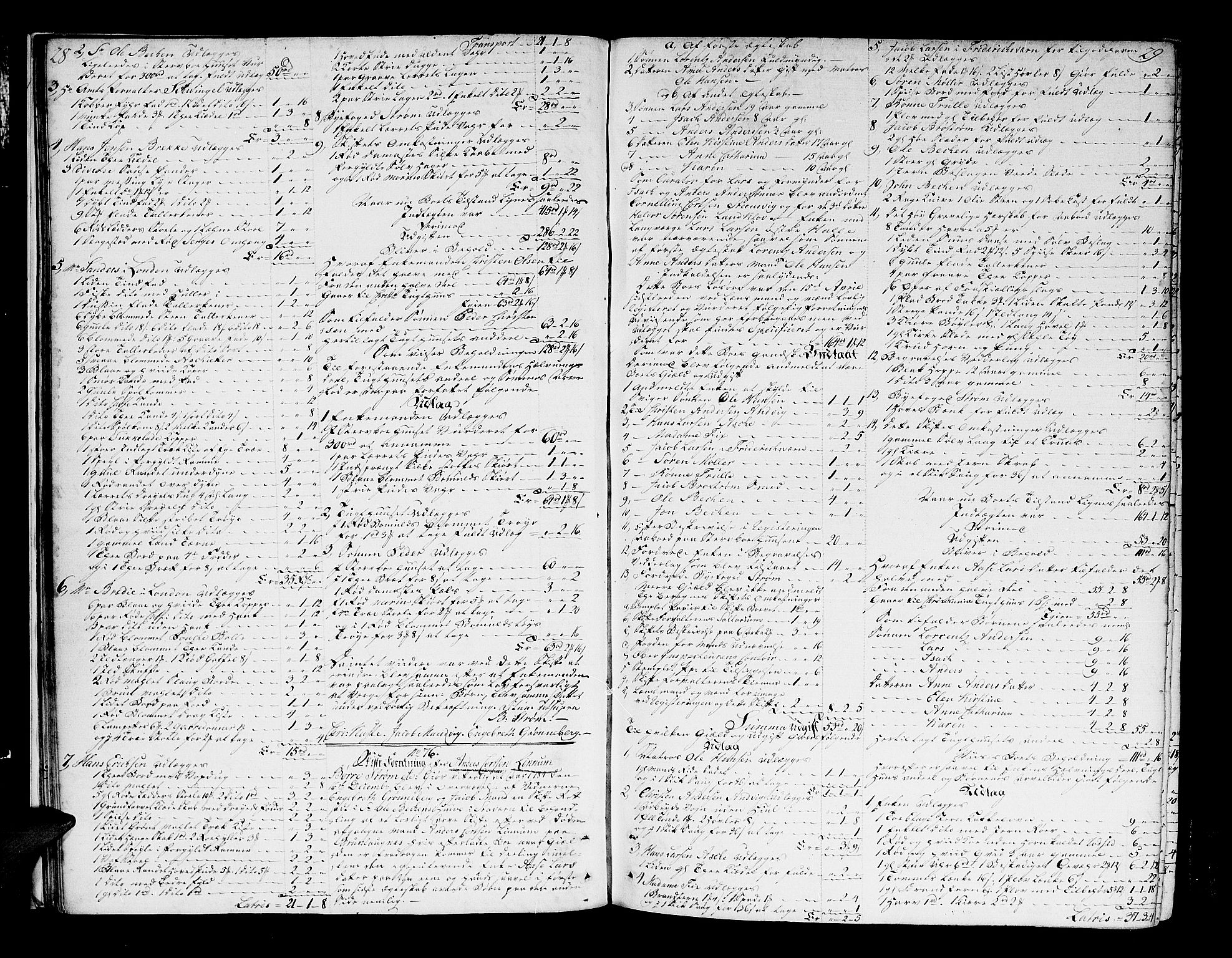 Larvik sorenskriveri, AV/SAKO-A-83/H/Hd/Hda/L0013a: Skifteprotokoll, 1784-1793, p. 28-29