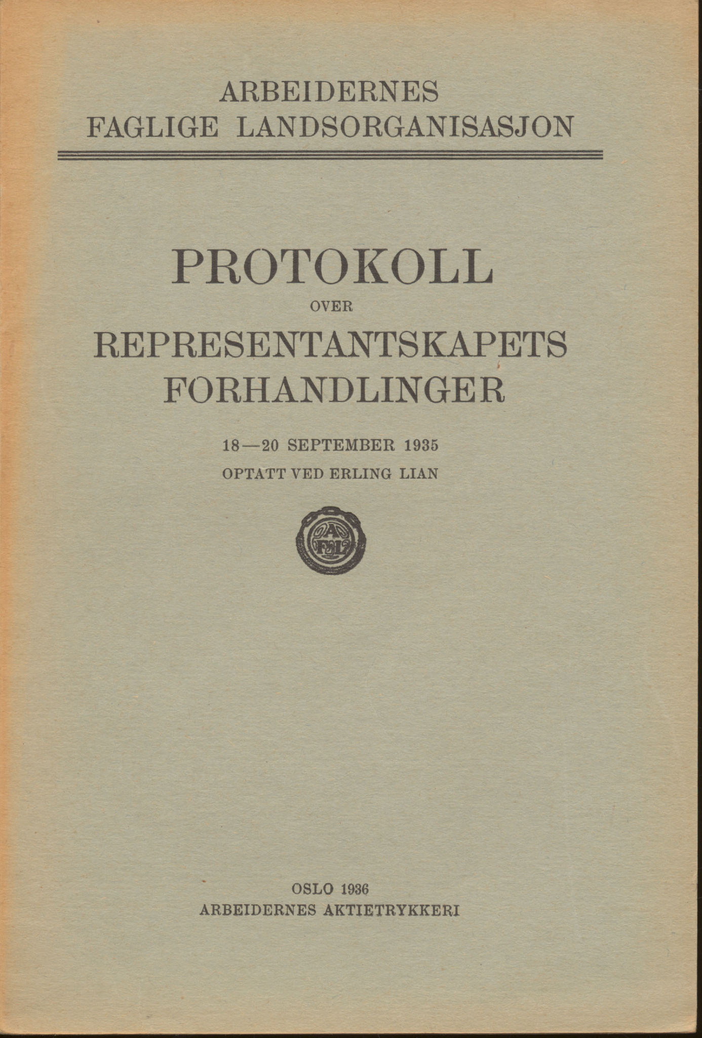 Landsorganisasjonen i Norge, AAB/ARK-1579, 1911-1953, p. 153