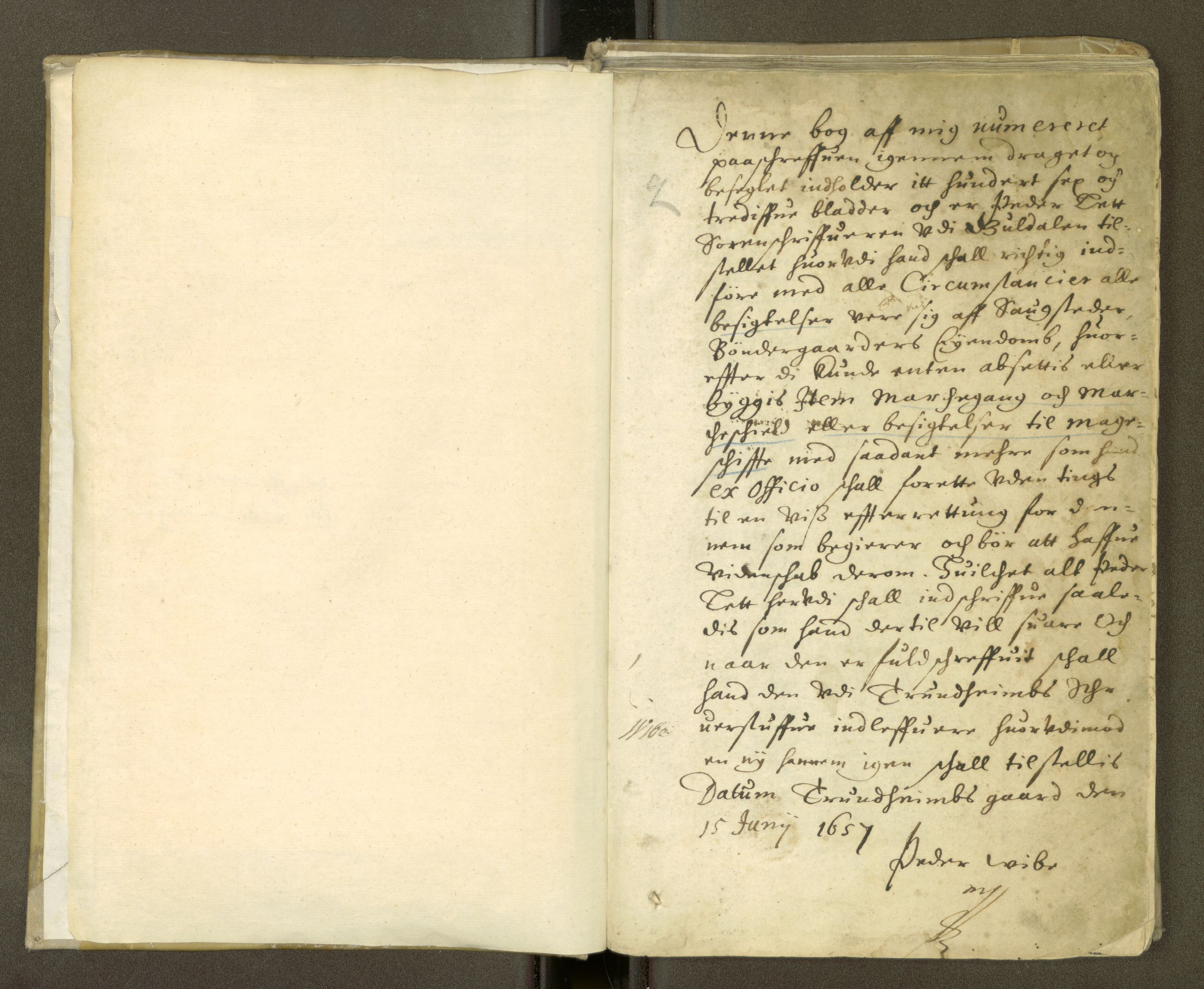 Gauldal sorenskriveri, SAT/A-0014/1/1/1A/L0001: Tingbok 1A, 1657-1674, p. 1a