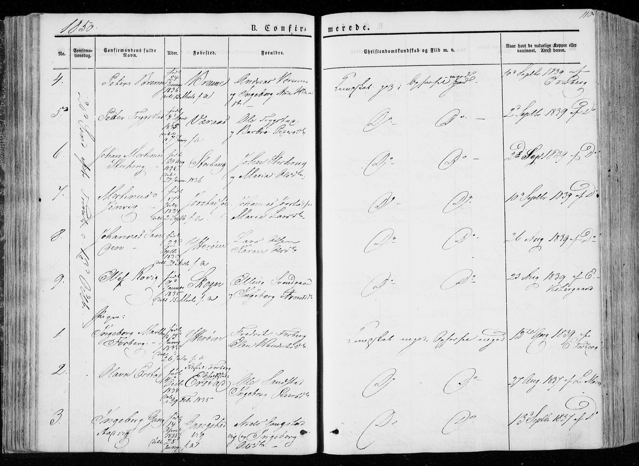 Ministerialprotokoller, klokkerbøker og fødselsregistre - Nord-Trøndelag, AV/SAT-A-1458/722/L0218: Parish register (official) no. 722A05, 1843-1868, p. 110