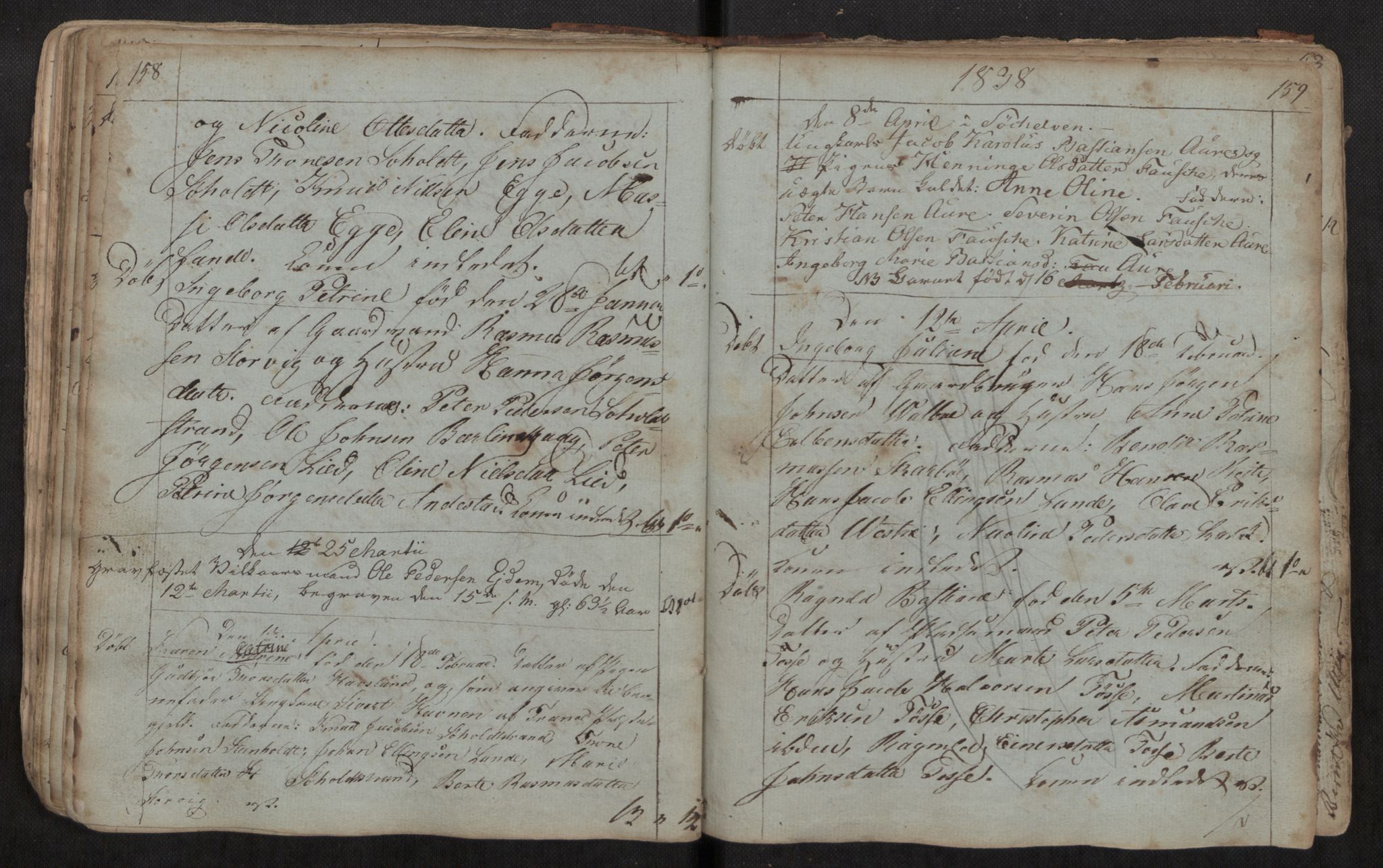 Ministerialprotokoller, klokkerbøker og fødselsregistre - Møre og Romsdal, AV/SAT-A-1454/522/L0331: Parish register (copy) no. 522C10, 1831-1841, p. 158-159