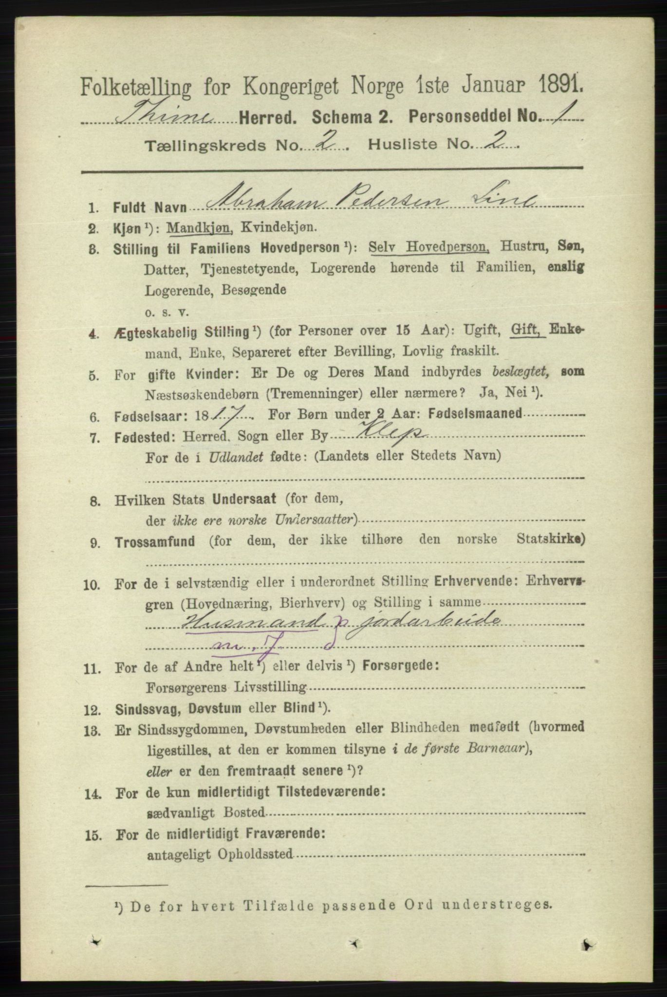 RA, 1891 census for 1121 Time, 1891, p. 679