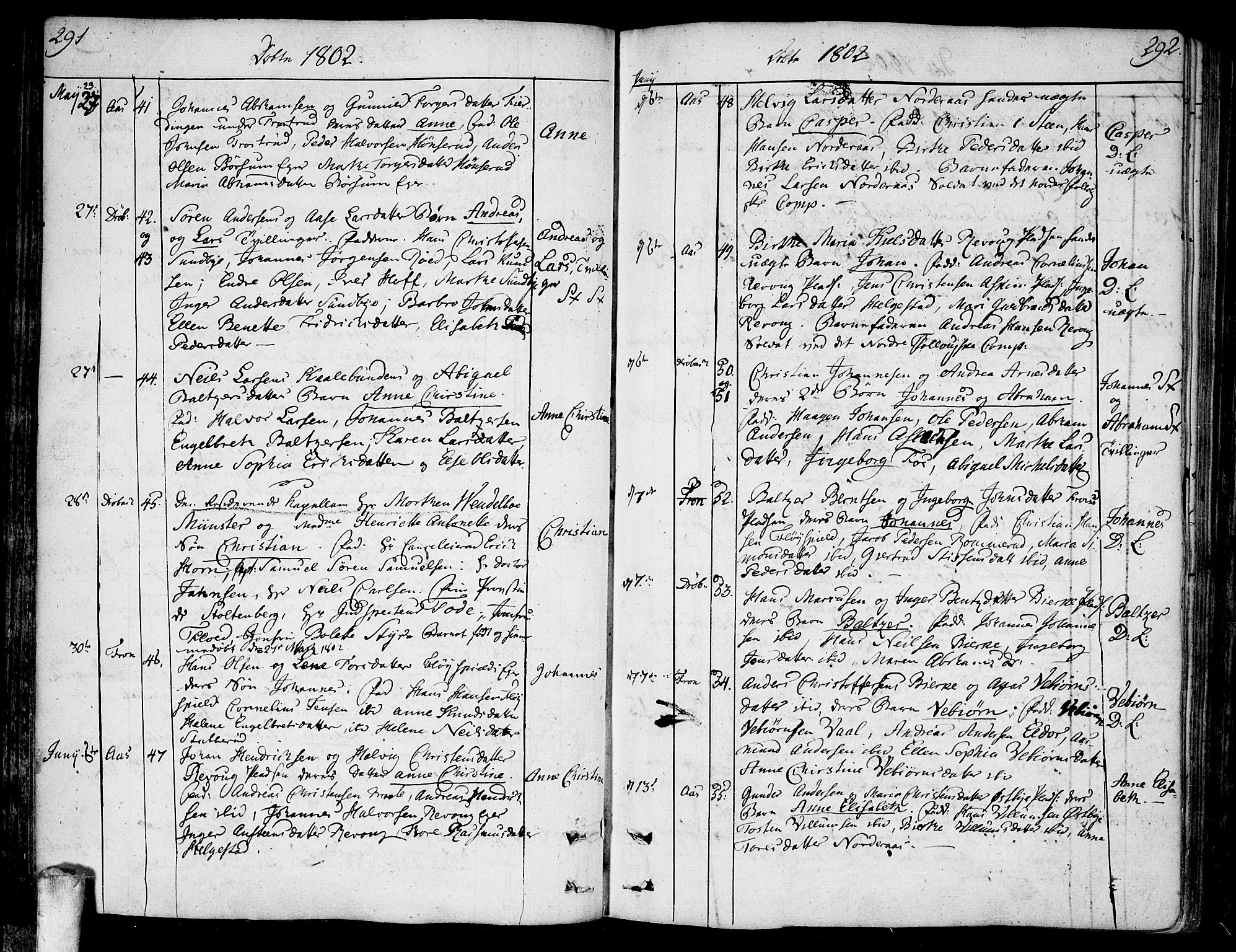 Ås prestekontor Kirkebøker, SAO/A-10894/F/Fa/L0002: Parish register (official) no. I 2, 1778-1813, p. 291-292