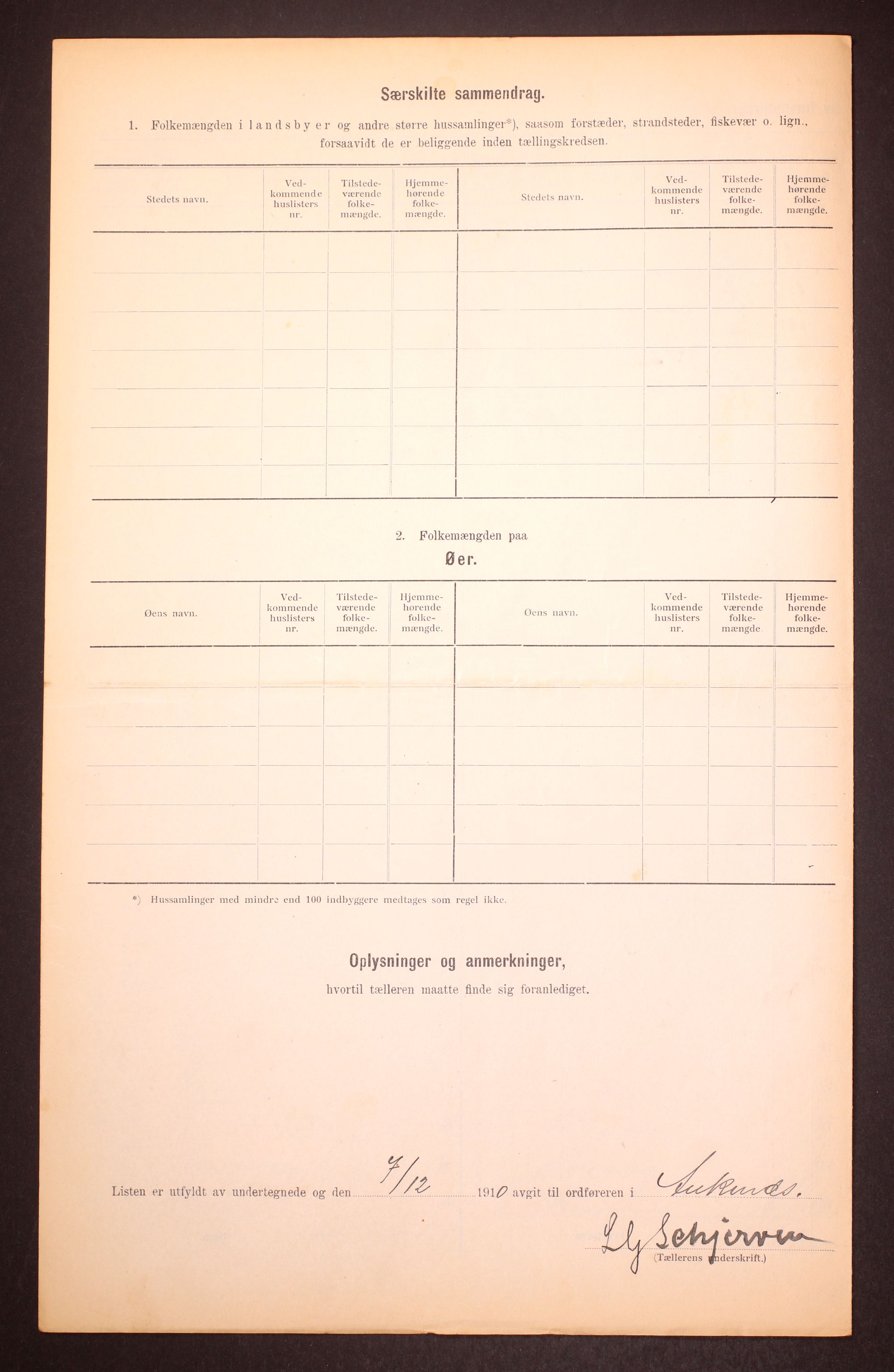 RA, 1910 census for Ankenes, 1910, p. 39