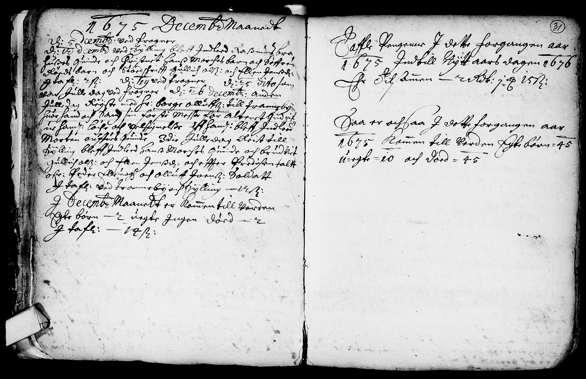 Lier kirkebøker, AV/SAKO-A-230/F/Fa/L0001: Parish register (official) no. I 1, 1672-1701, p. 31