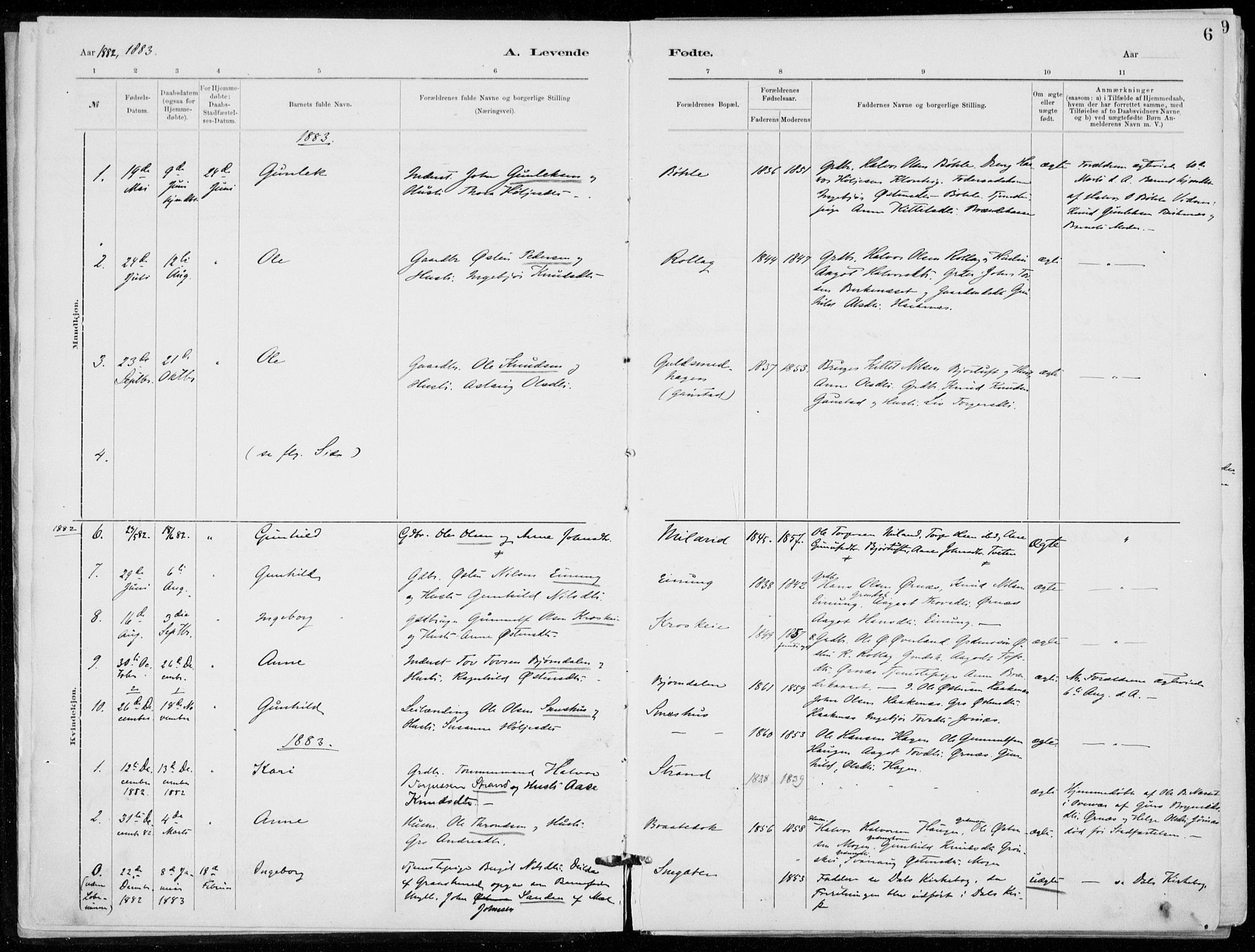Tinn kirkebøker, SAKO/A-308/F/Fb/L0002: Parish register (official) no. II 2, 1878-1917, p. 6