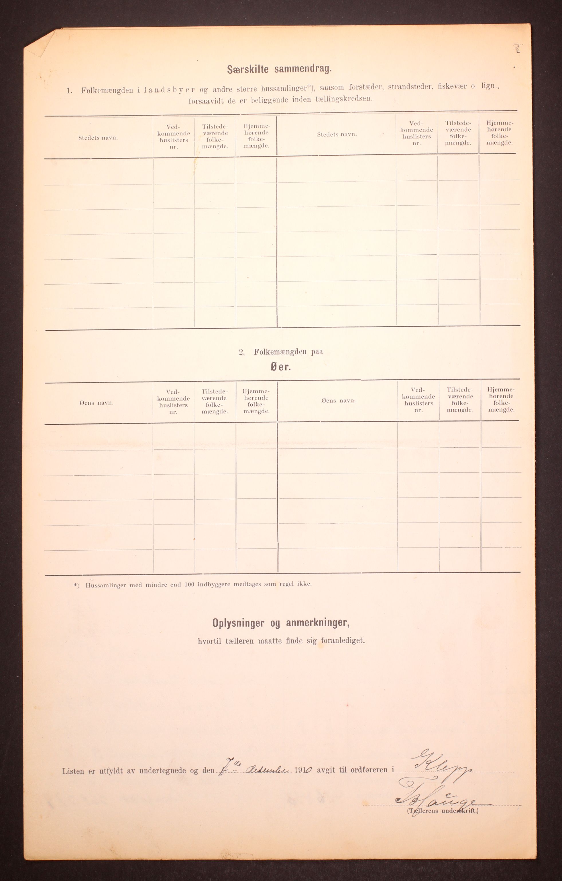 RA, 1910 census for Klepp, 1910, p. 12