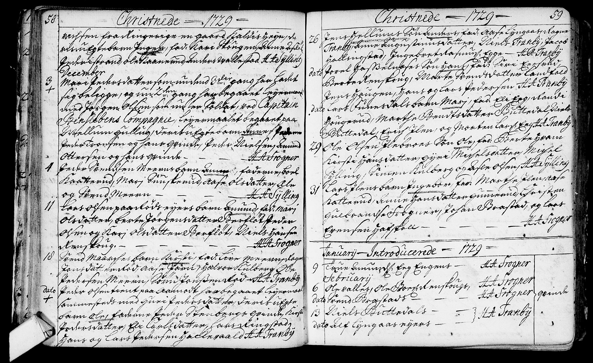 Lier kirkebøker, SAKO/A-230/F/Fa/L0003: Parish register (official) no. I 3, 1727-1748, p. 58-59