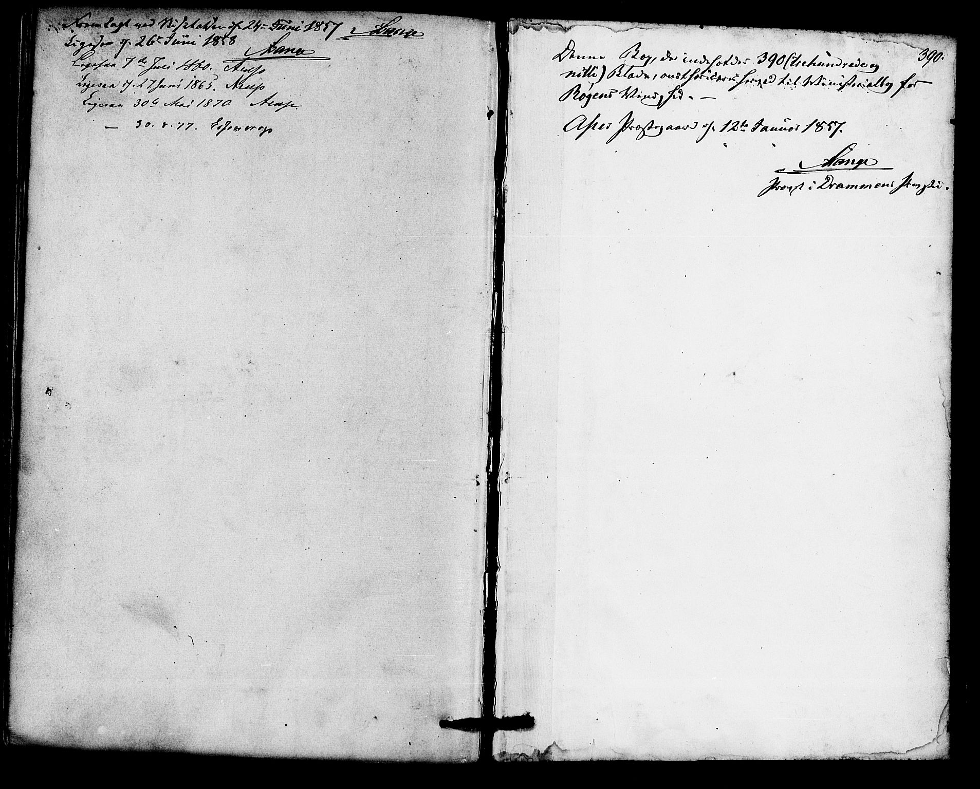 Røyken kirkebøker, SAKO/A-241/F/Fa/L0006: Parish register (official) no. 6, 1857-1875, p. 390