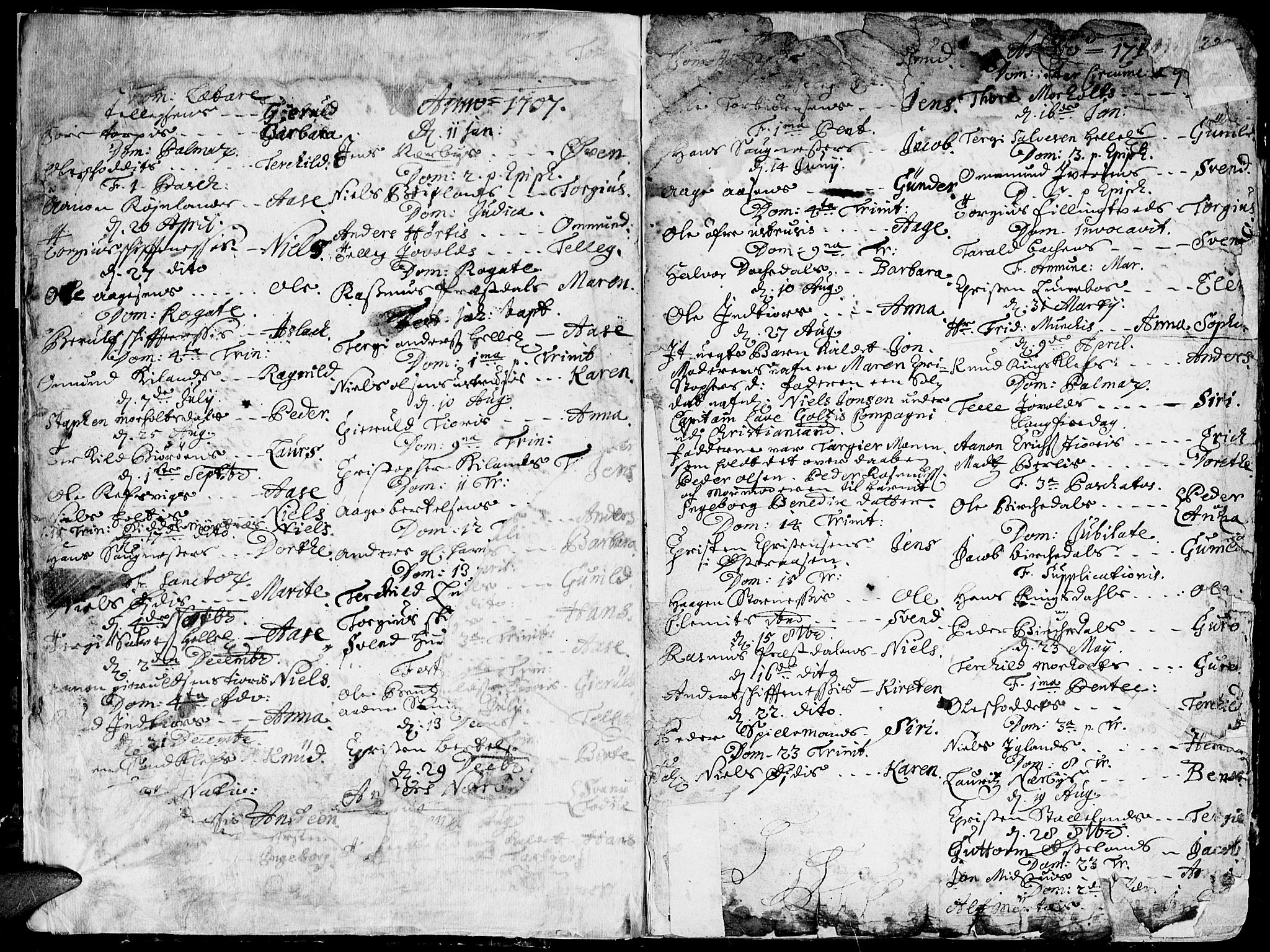 Hommedal sokneprestkontor, AV/SAK-1111-0023/F/Fa/Fab/L0001: Parish register (official) no. A 1 /1, 1690-1754