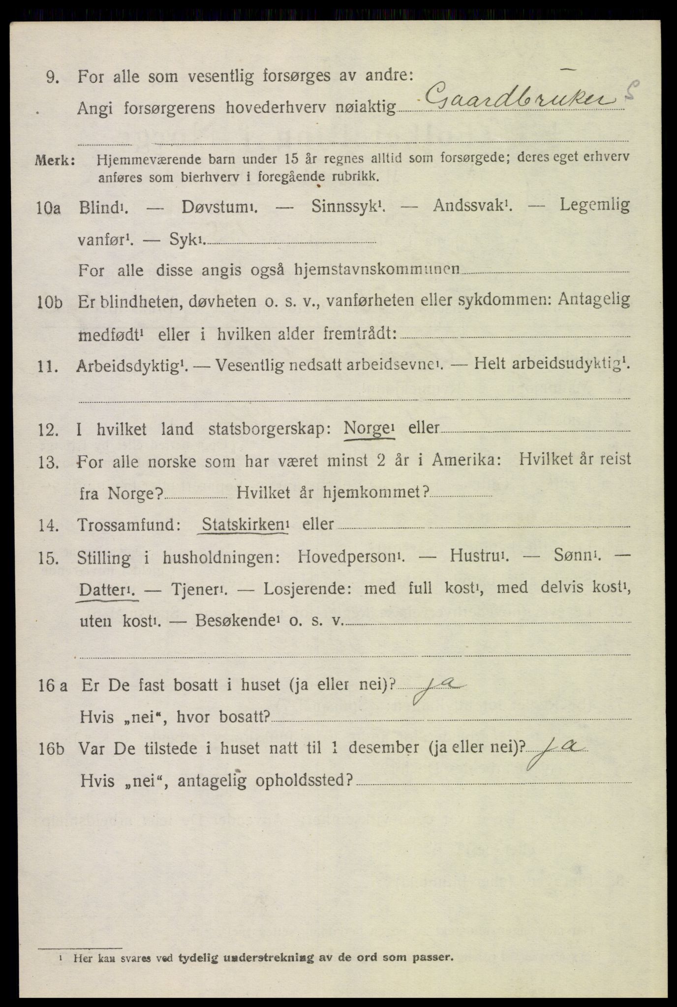 SAH, 1920 census for Sollia, 1920, p. 610