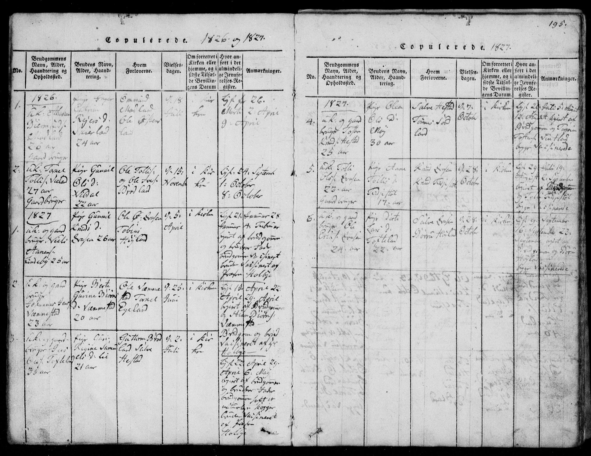 Lyngdal sokneprestkontor, AV/SAK-1111-0029/F/Fb/Fbb/L0001: Parish register (copy) no. B 1, 1816-1900, p. 195