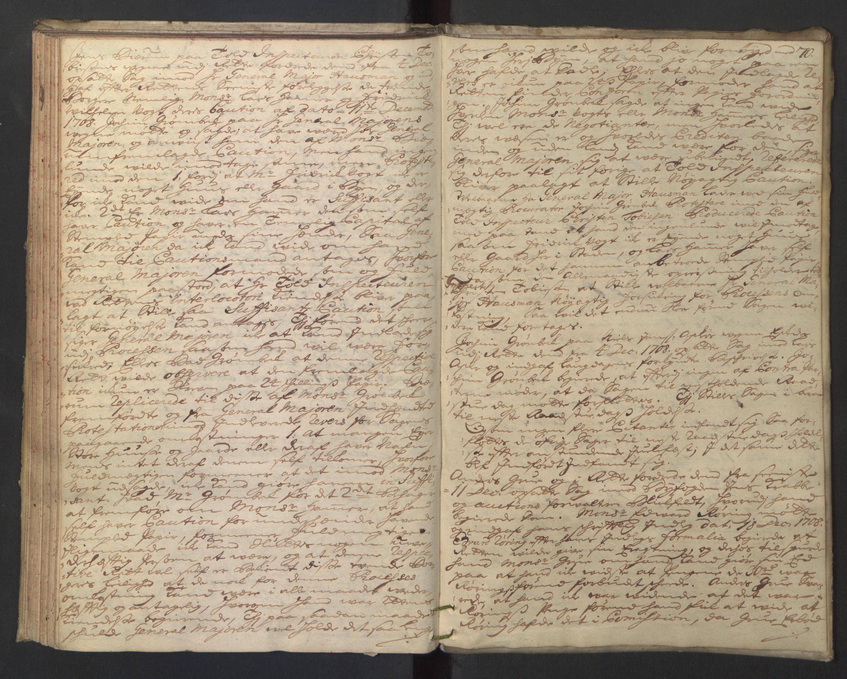 Christiania rådstuerett, AV/SAO-A-11132/F/Fa/L0030: Justisprotokoll, 1708, p. 69b-70a