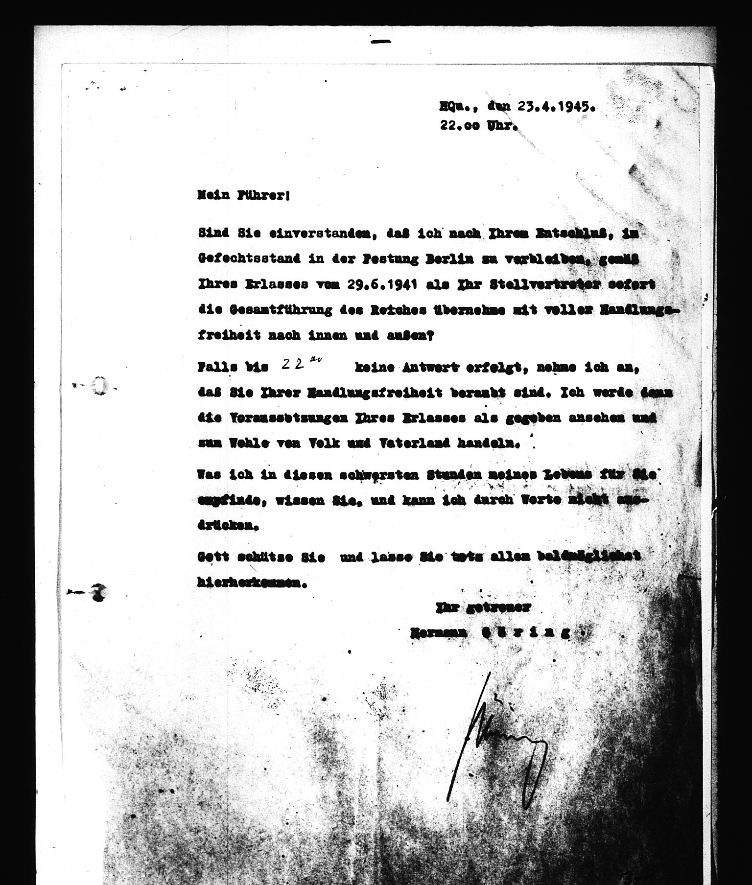 Documents Section, RA/RAFA-2200/V/L0091: Amerikansk mikrofilm "Captured German Documents".
Box No. 953.  FKA jnr. 59/1955., 1935-1942, p. 547