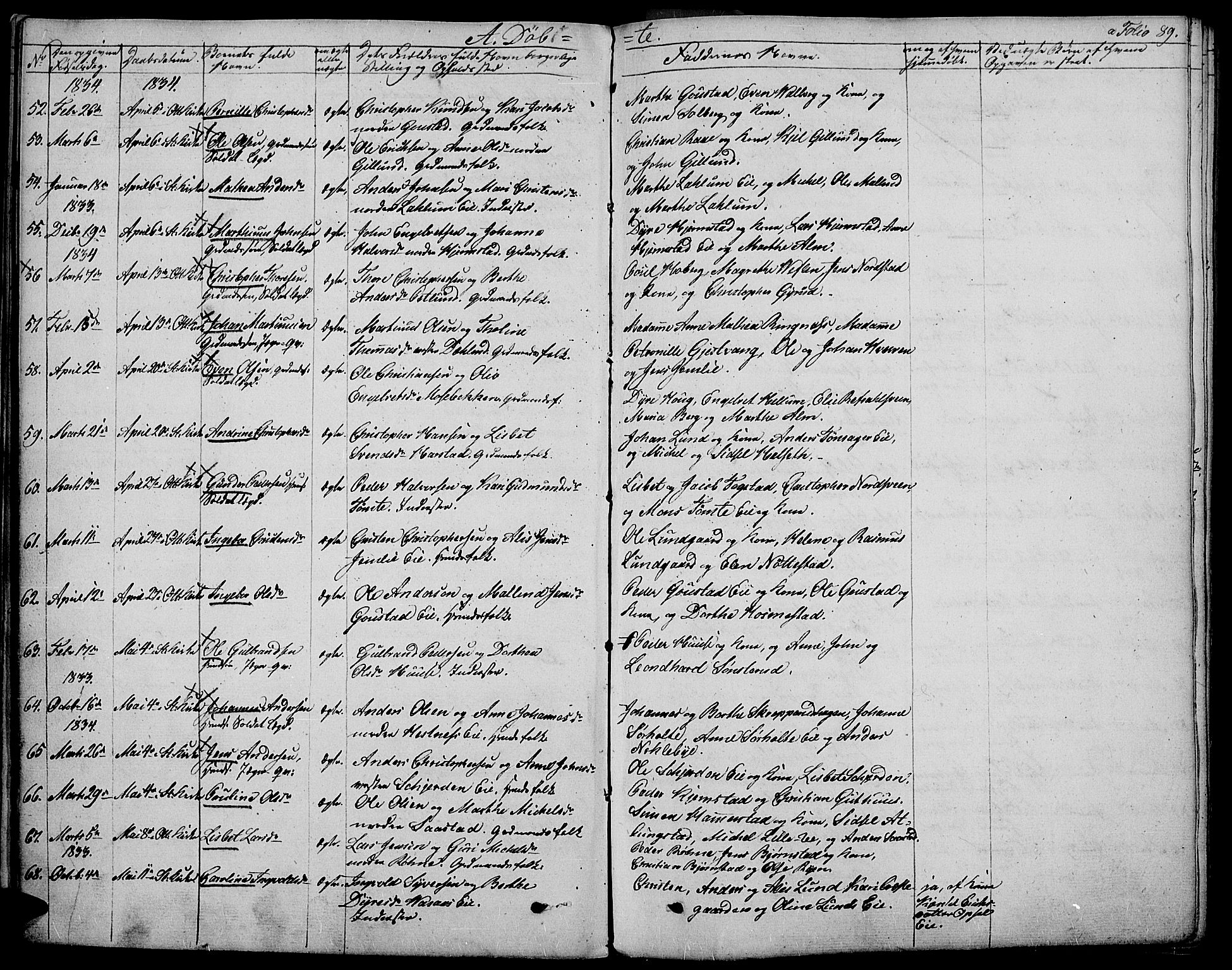 Stange prestekontor, AV/SAH-PREST-002/K/L0009: Parish register (official) no. 9, 1826-1835, p. 89