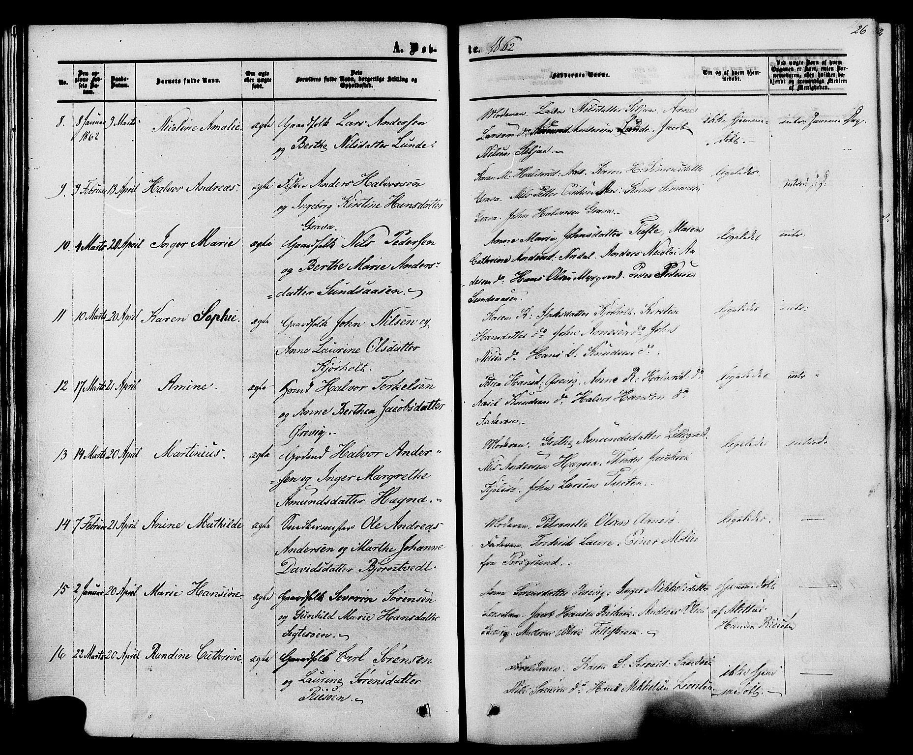 Eidanger kirkebøker, AV/SAKO-A-261/F/Fa/L0010: Parish register (official) no. 10, 1859-1874, p. 26