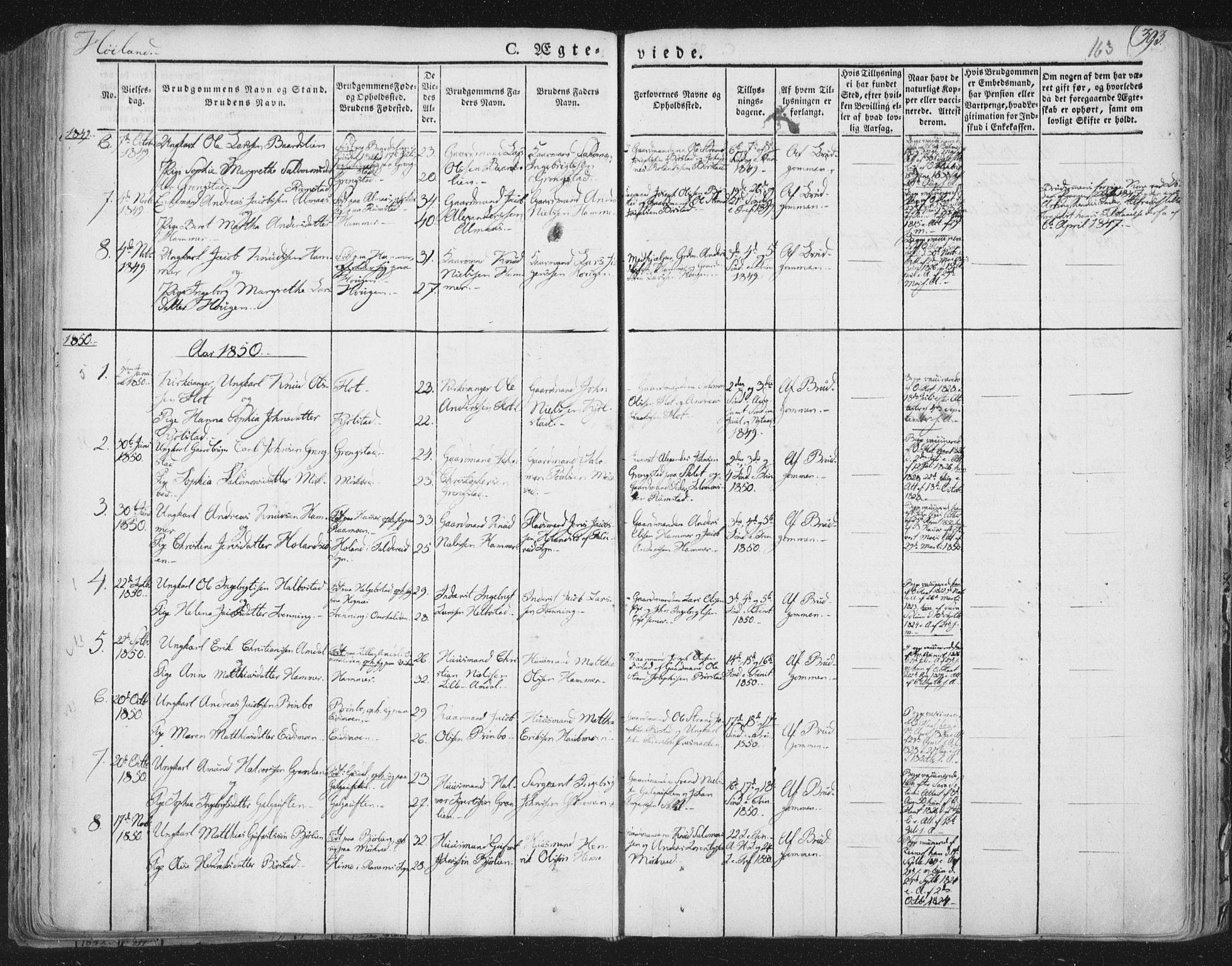 Ministerialprotokoller, klokkerbøker og fødselsregistre - Nord-Trøndelag, SAT/A-1458/758/L0513: Parish register (official) no. 758A02 /2, 1839-1868, p. 163