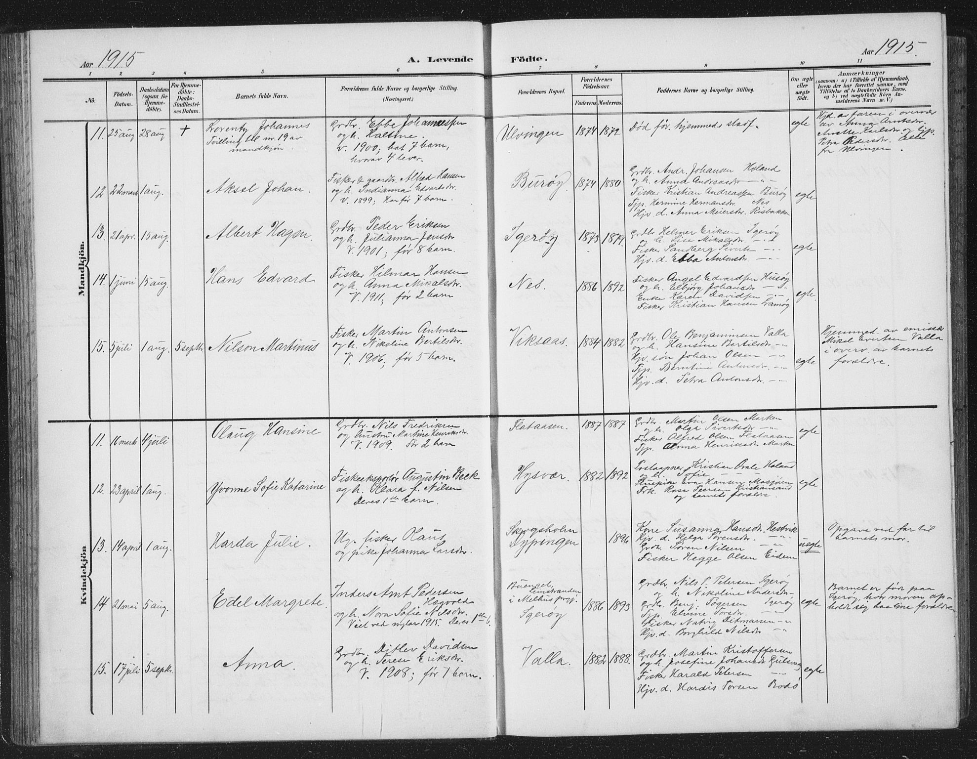 Ministerialprotokoller, klokkerbøker og fødselsregistre - Nordland, AV/SAT-A-1459/816/L0254: Parish register (copy) no. 816C04, 1905-1934