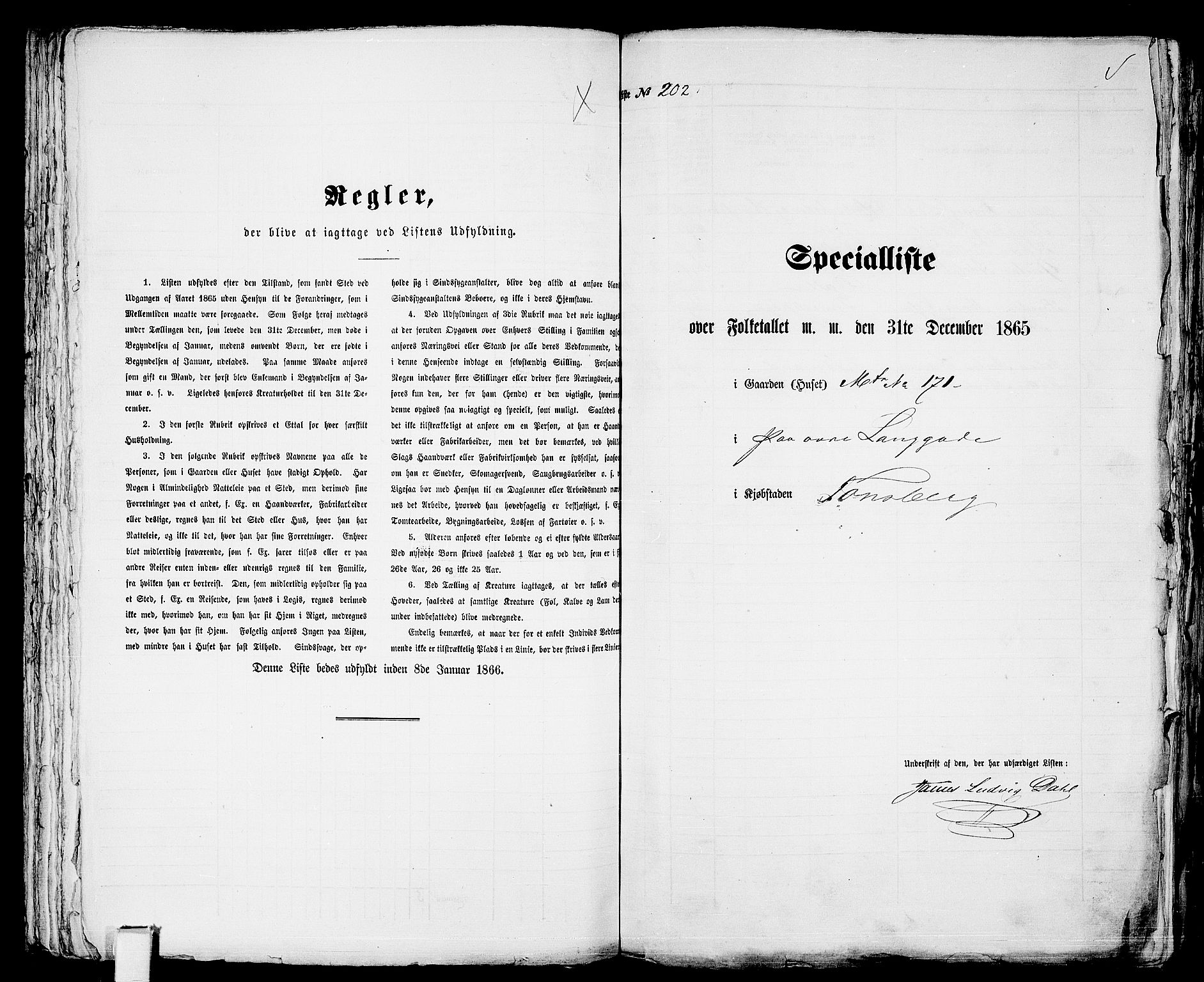 RA, 1865 census for Tønsberg, 1865, p. 438