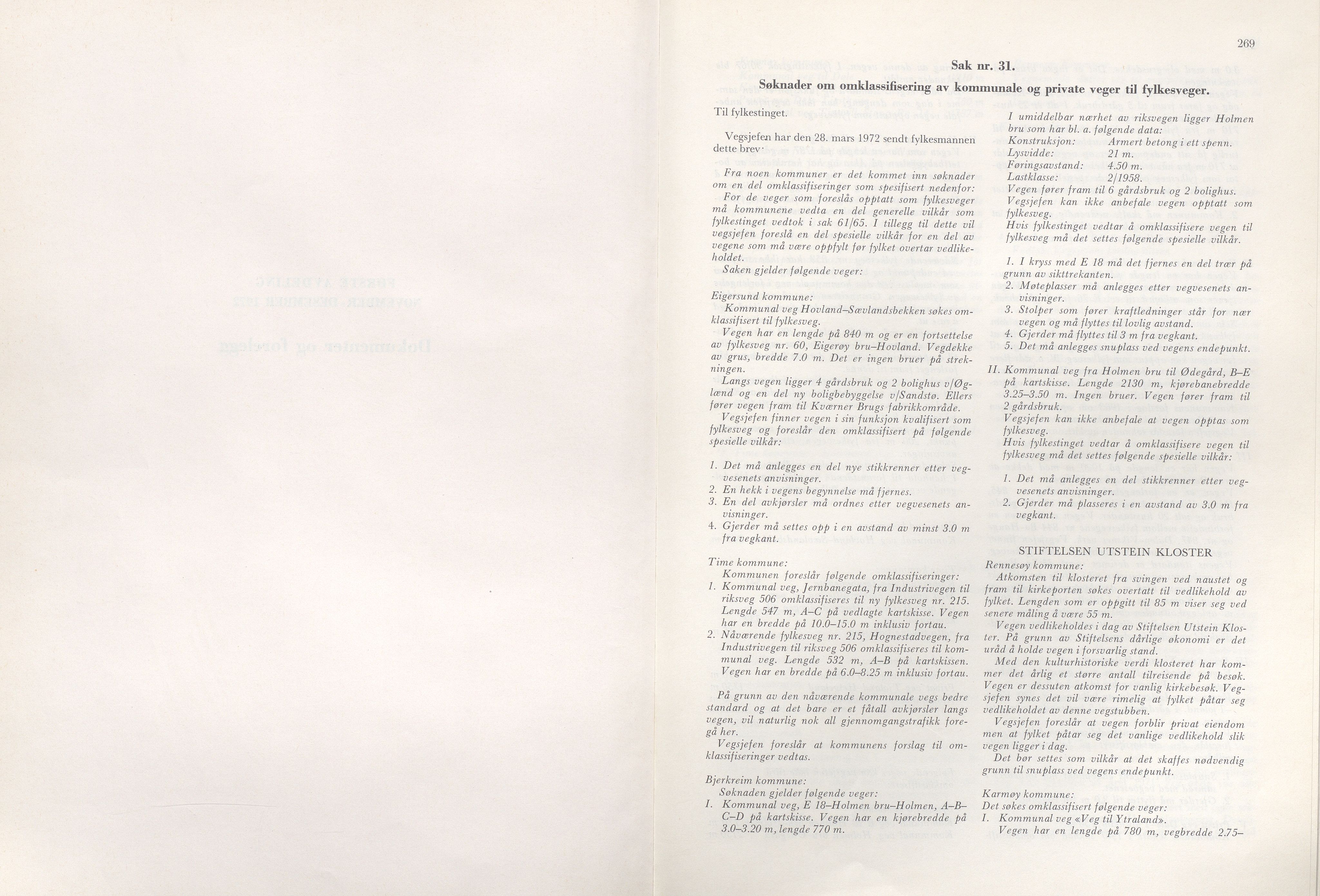 Rogaland fylkeskommune - Fylkesrådmannen , IKAR/A-900/A/Aa/Aaa/L0092: Møtebok , 1972, p. 269