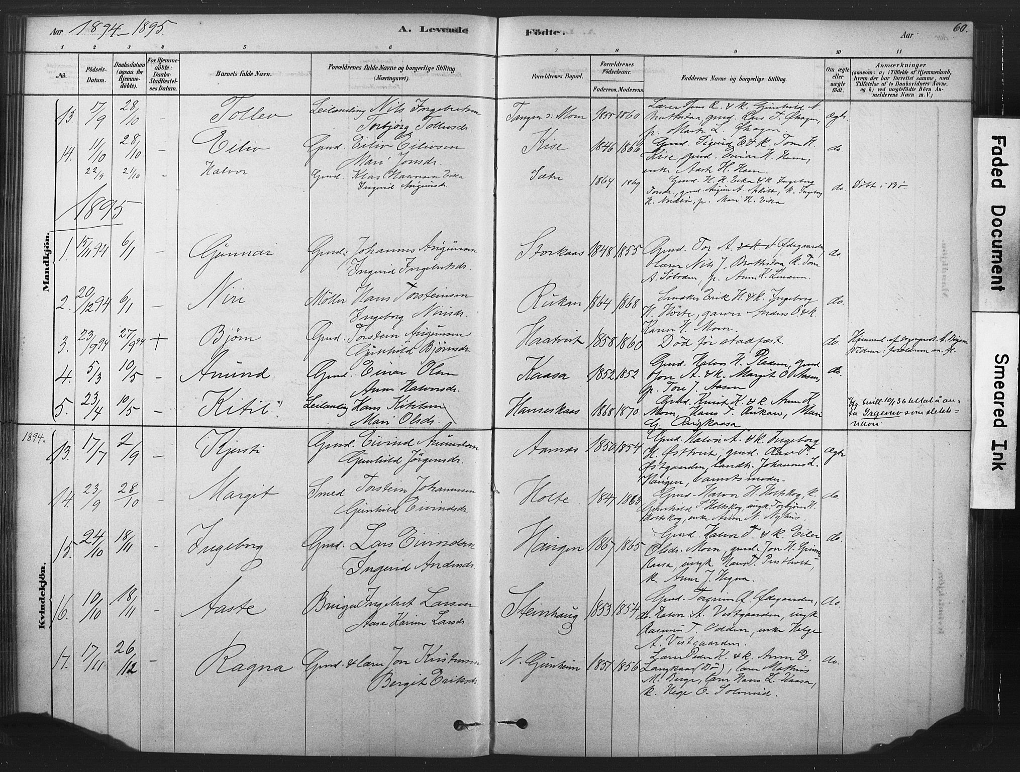 Sauherad kirkebøker, SAKO/A-298/F/Fb/L0002: Parish register (official) no. II 2, 1878-1901, p. 60