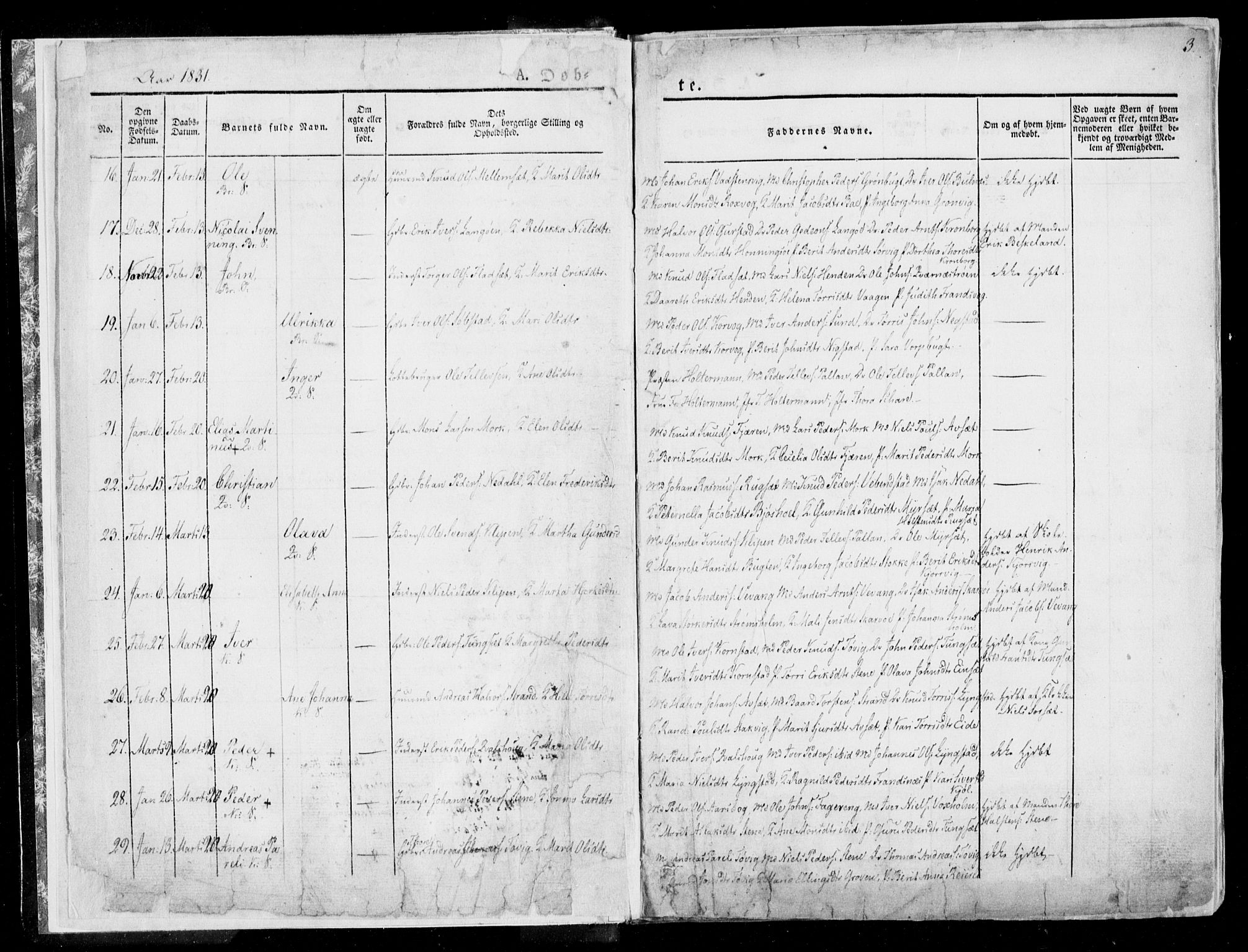 Ministerialprotokoller, klokkerbøker og fødselsregistre - Møre og Romsdal, SAT/A-1454/568/L0803: Parish register (official) no. 568A10, 1830-1853, p. 3