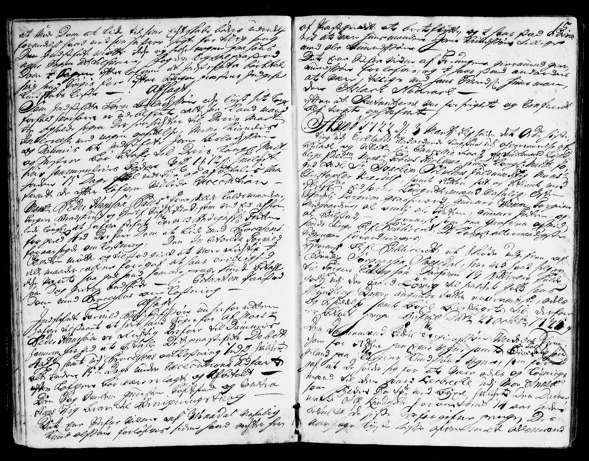 Vest-Telemark sorenskriveri, AV/SAKO-A-134/F/Fa/L0022: Tingbok, 1722-1724, p. 15