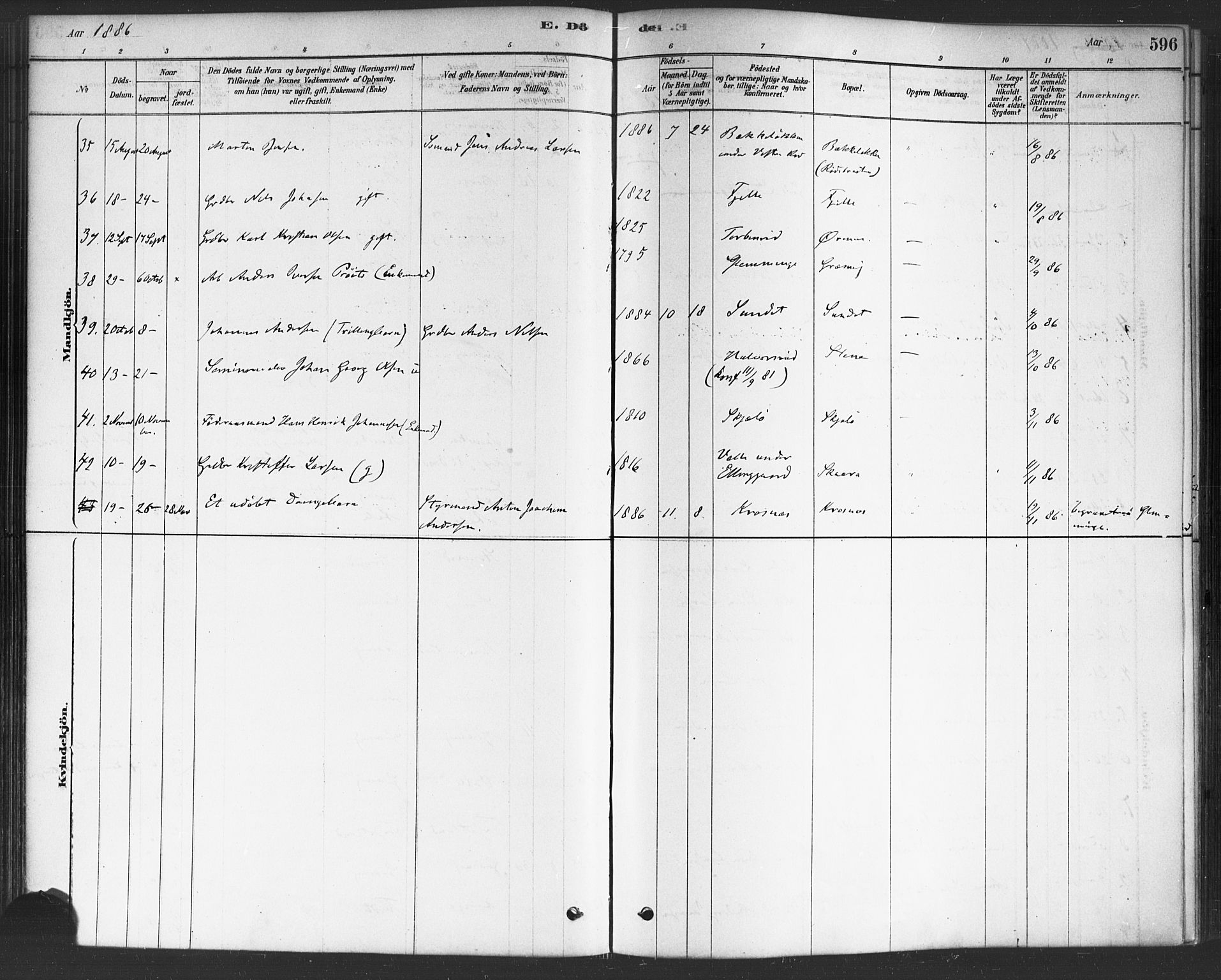 Onsøy prestekontor Kirkebøker, AV/SAO-A-10914/F/Fa/L0006: Parish register (official) no. I 6, 1878-1898, p. 596