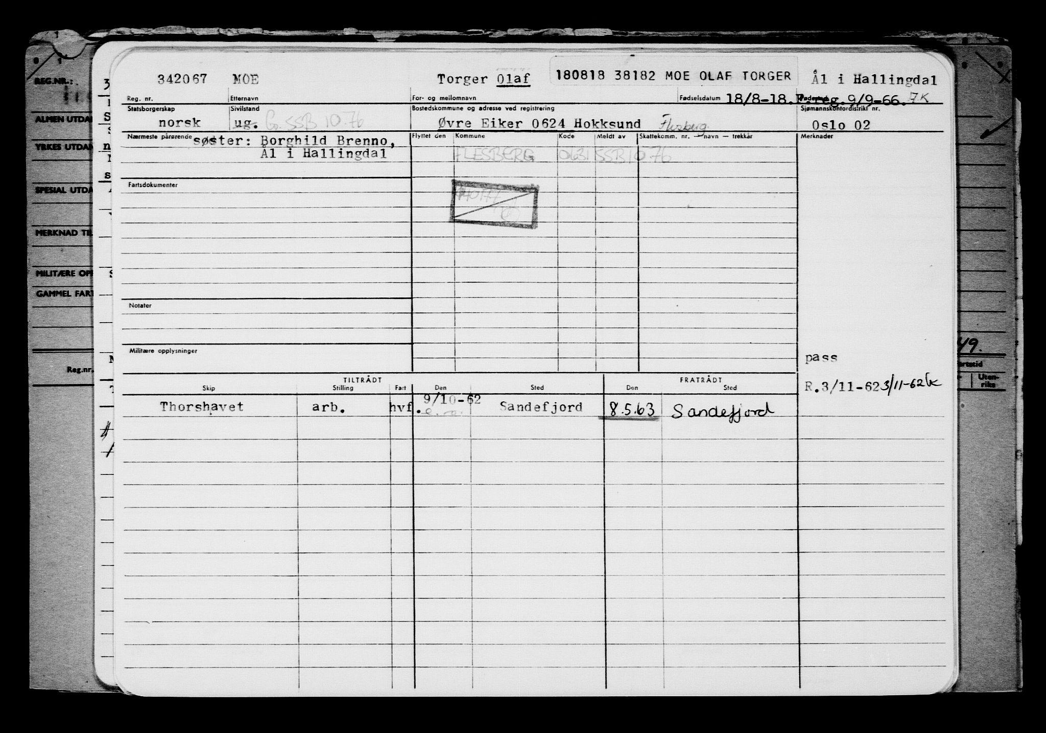 Direktoratet for sjømenn, AV/RA-S-3545/G/Gb/L0161: Hovedkort, 1918, p. 394