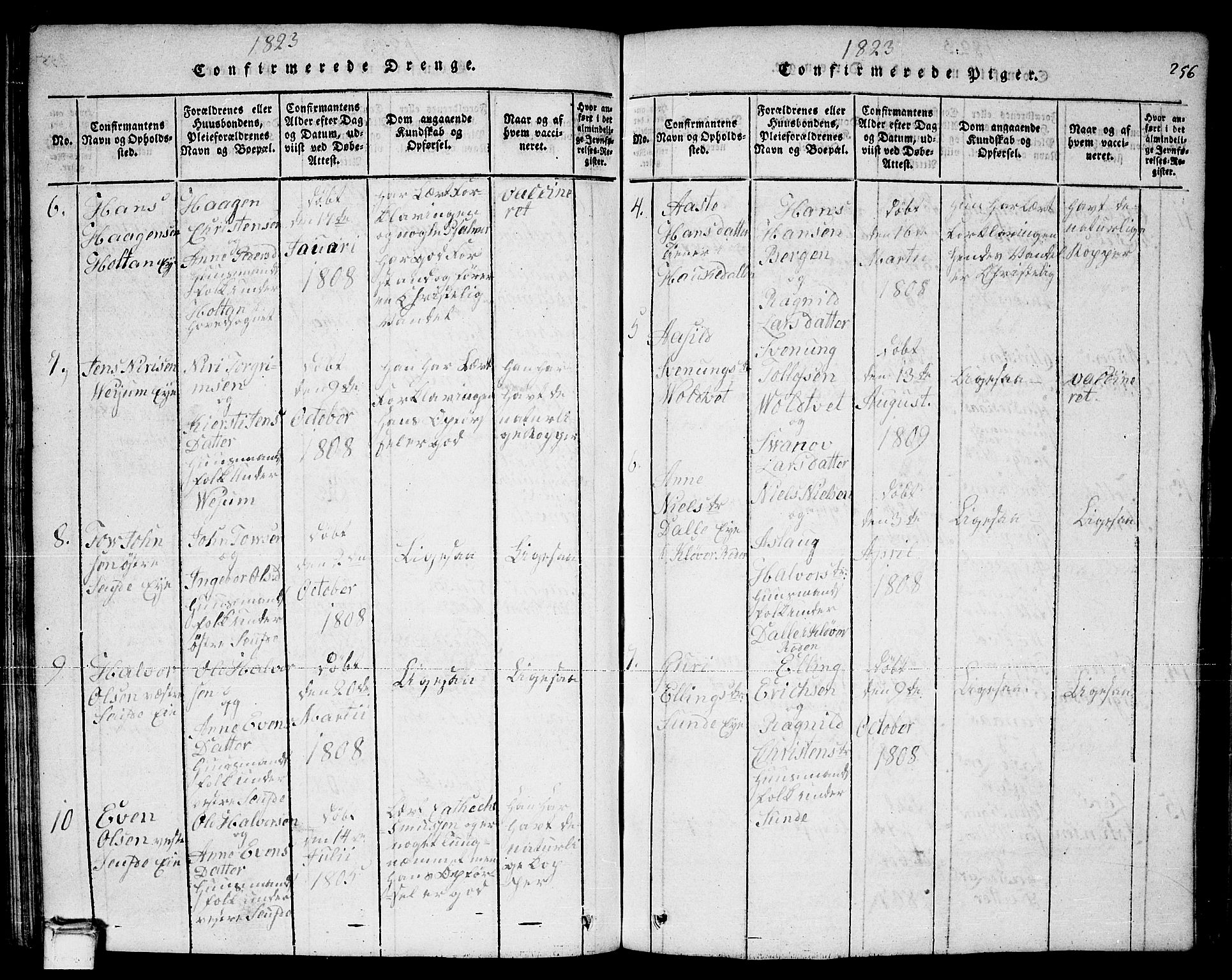 Sauherad kirkebøker, AV/SAKO-A-298/F/Fa/L0005: Parish register (official) no. I 5, 1815-1829, p. 256