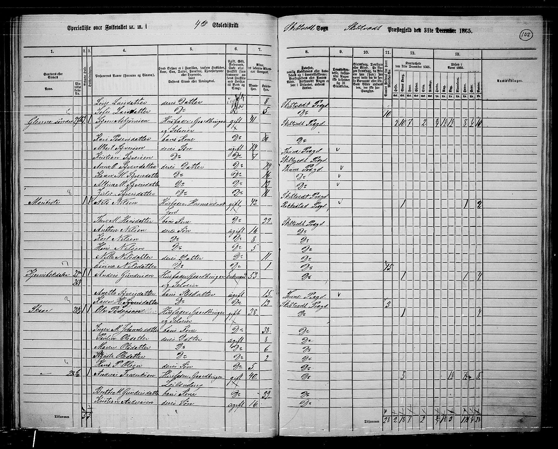 RA, 1865 census for Skiptvet, 1865, p. 98